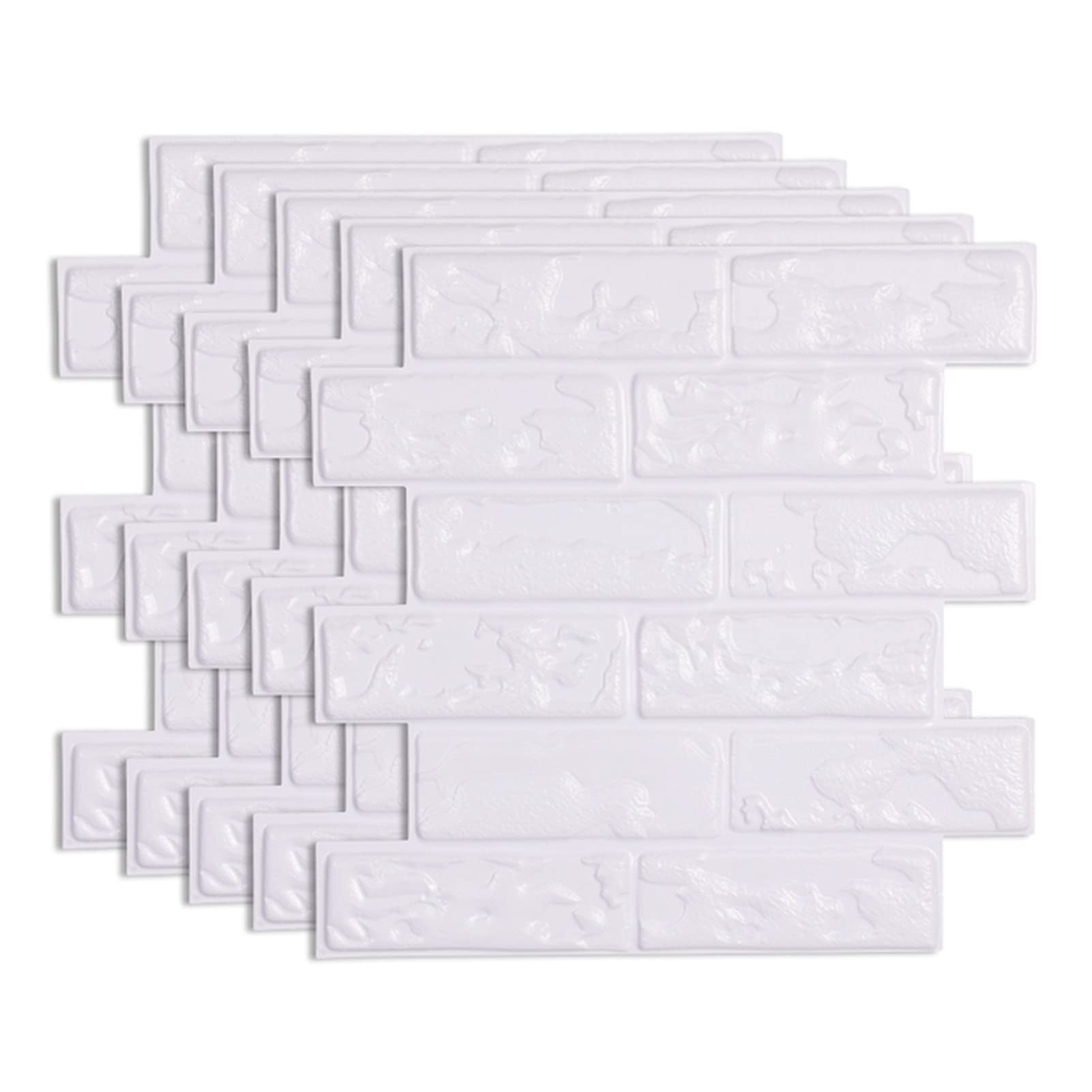 3D Brick Wall Stickers 12pcs - Self-Adhesive PVC Wallpaper for Bedroom, Kitchen & Home Decor - Waterproof, Oil-Proof DIY Wall Stickers - Perfect for Accent Walls, Rentals & Home Renovation Projects
