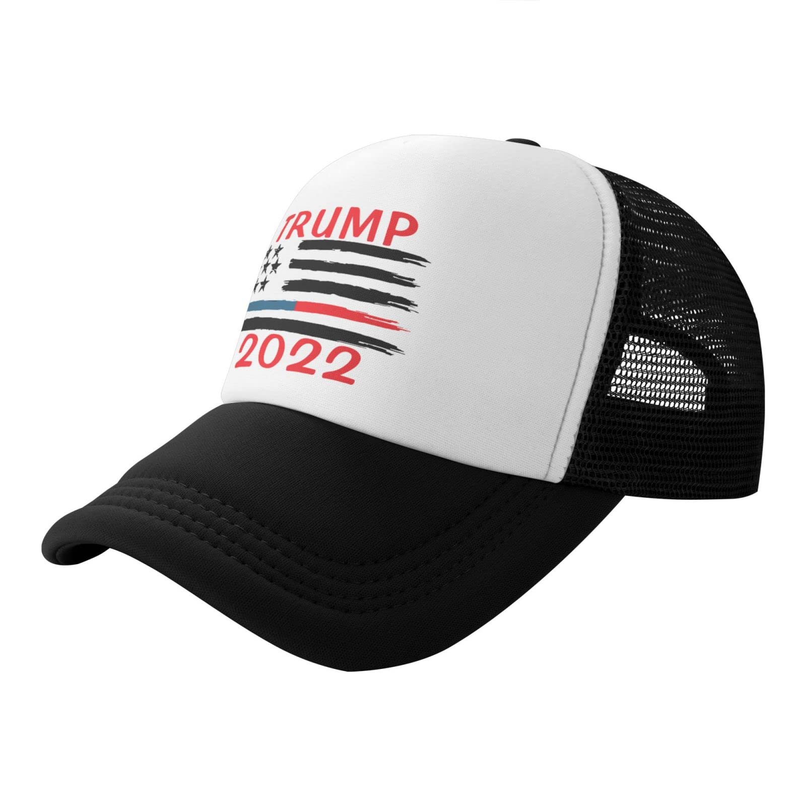 Trump 2022 Patriotic Trucker Hat - Adjustable Baseball Cap for Men & Women - Great for Political Rallies, 4th of July & Republican Events
