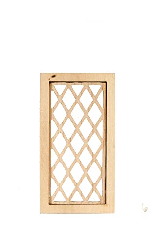Miniature Dollhouse Single Window with Diamond Pattern - Perfect for DIY Dollhouse, Model Train Scenes & Craft Projects - Factory Direct Craft
