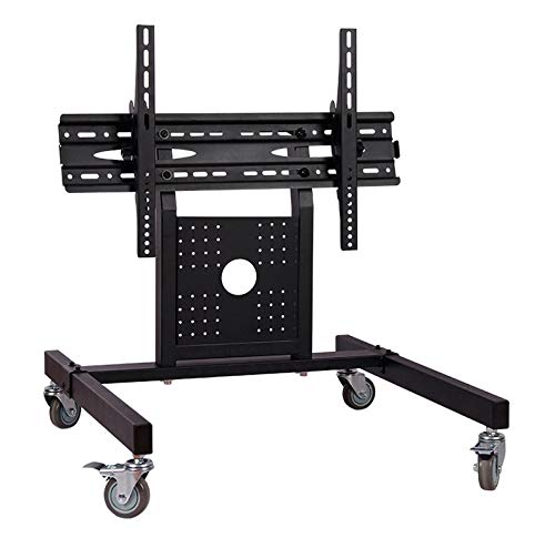 32-65 Inch Rolling TV Mount Stand Cart - Adjustable Low Height Trolley for Plasma, LED, LCD Screens - Perfect for Home Theater, Classrooms & Office Presentations