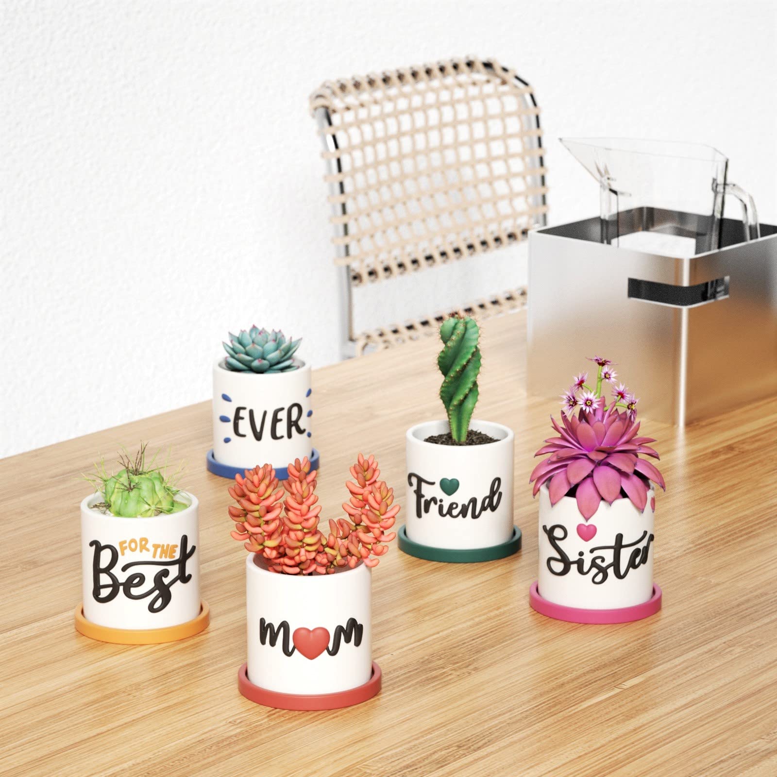 DIY Silicone Concrete Planter Mold with Tray - Handmade Succulent Pots, Plaster Candle Jar & Gift Making Kit | Perfect for Home Decor, Wedding Favors & Craft Projects
