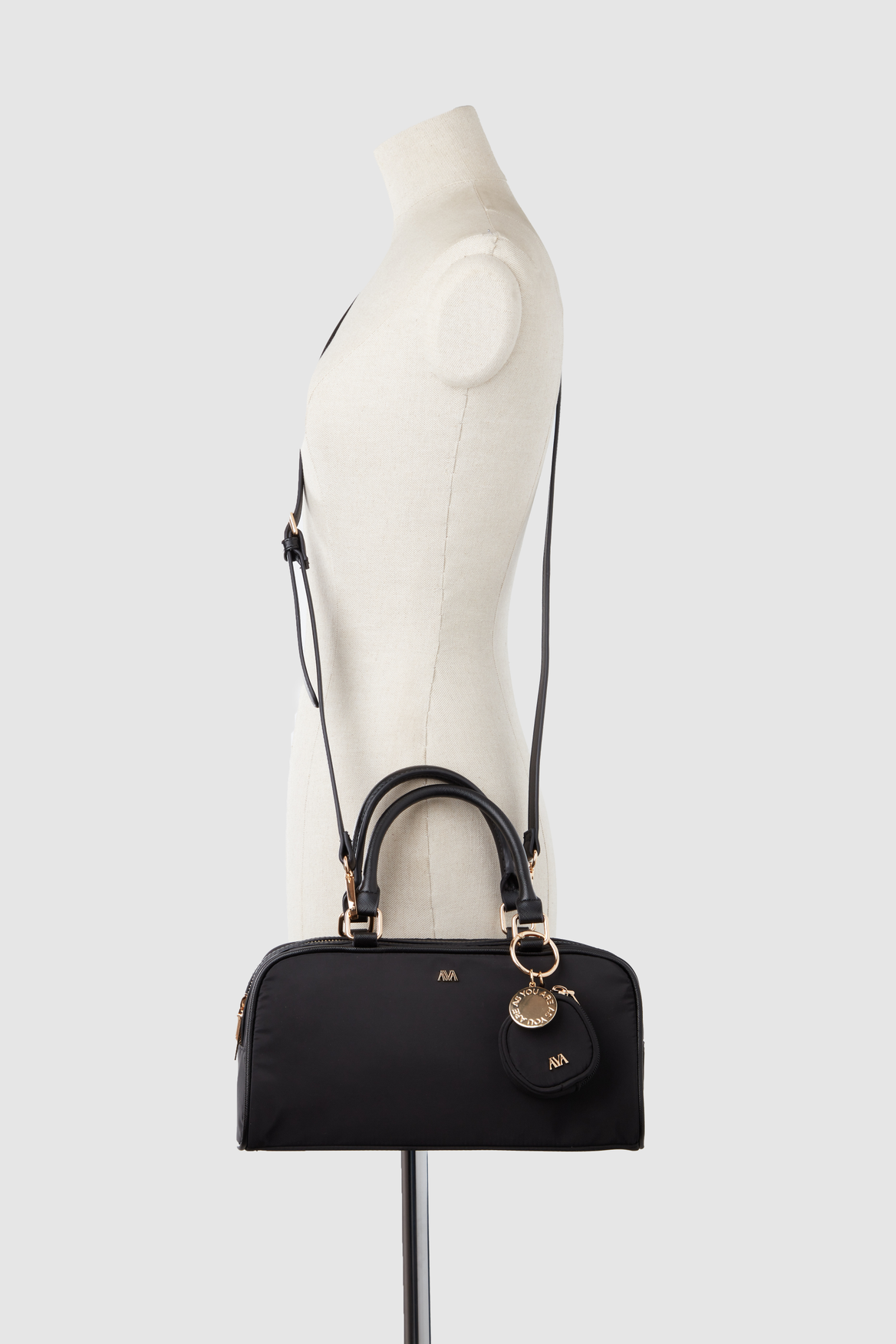 Ellie Nylon Bowler Bag for Women - Stylish Water-Resistant Shoulder Handbag - Perfect for Work, Travel & Everyday Use