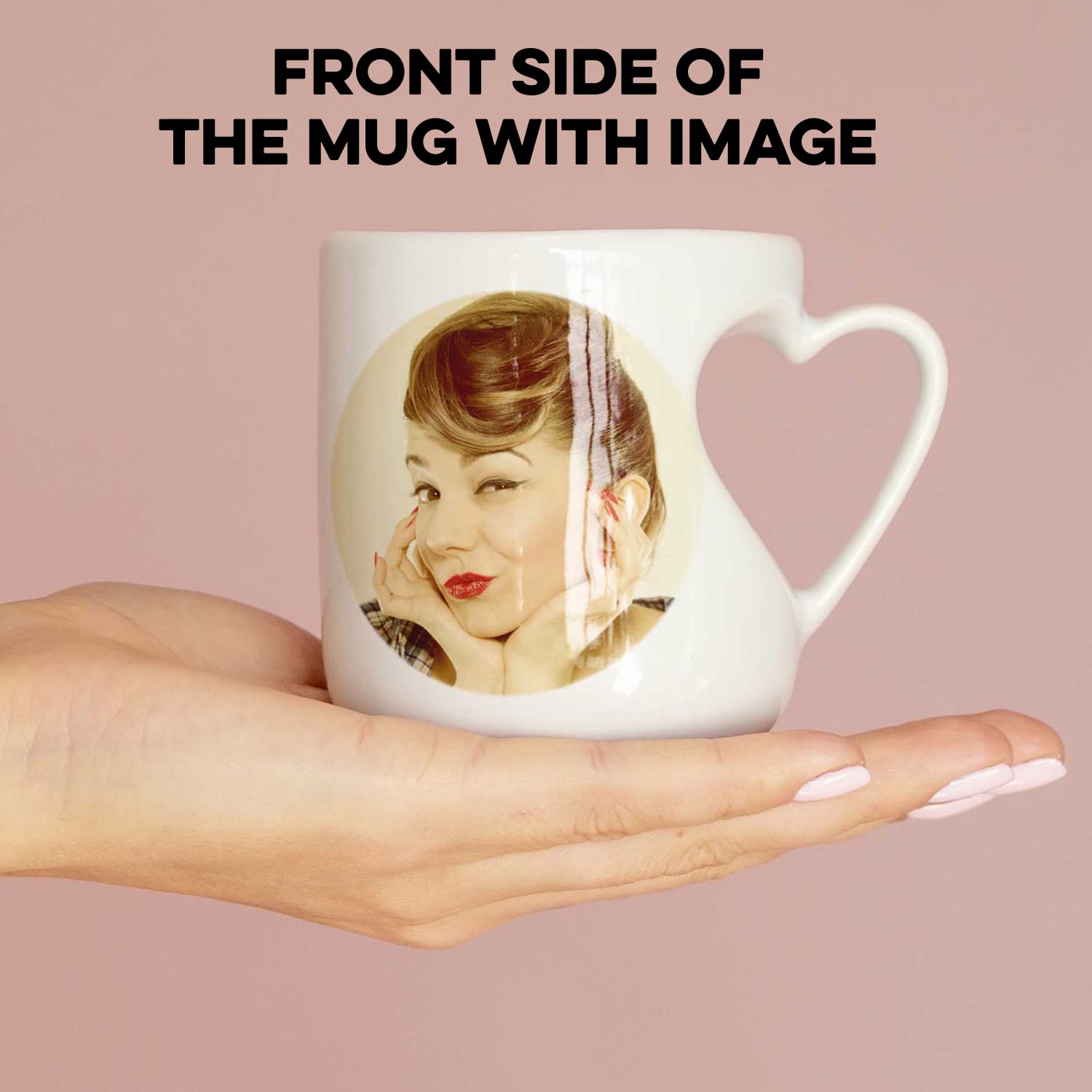 Custom Personalized Mother's Day Coffee Mug - Best Mom Ever Ceramic Mug with Photo - Heart Shaped Gift for Mom Birthday, Valentine's Day - Perfect for Coffee, Tea & Hot Chocolate at Home or Office