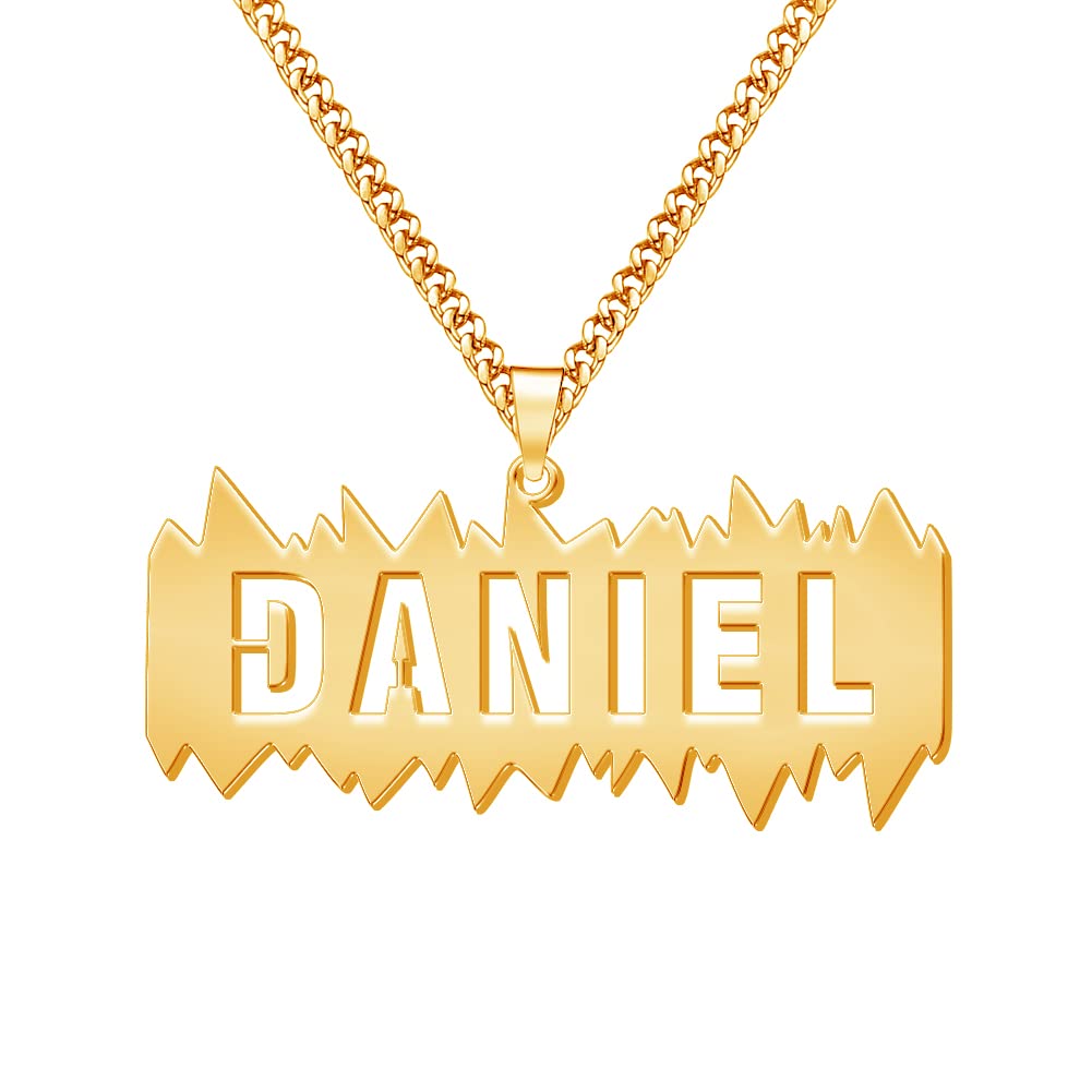 Personalized Name Necklace for Men - Custom Father's Day Gift for Dad - Engraved Name Plate Jewelry - Perfect for Birthdays, Anniversaries & Special Occasions