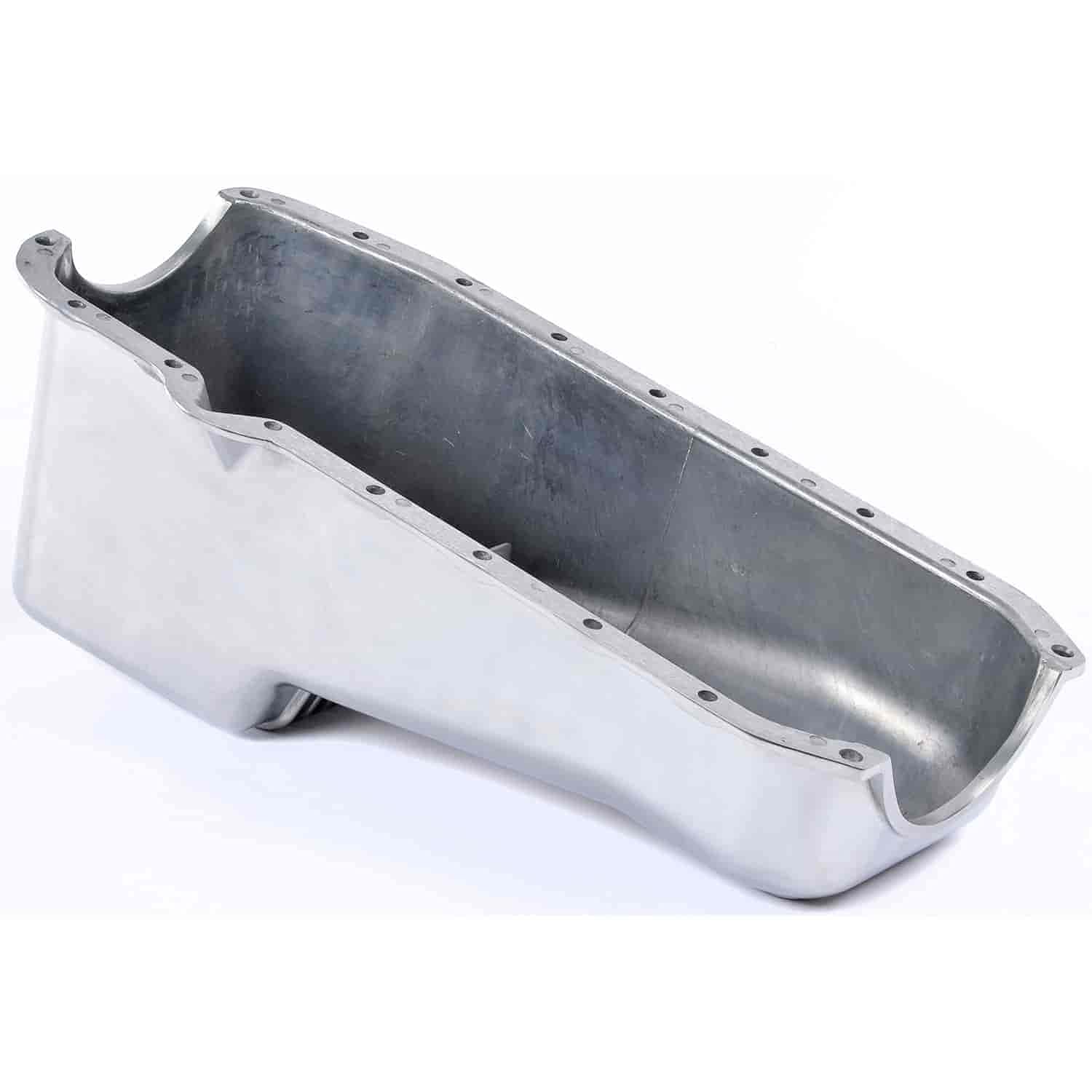 JEGS 50203 High Performance Finned Aluminum Oil Pan - Universal Fit for Cars & Trucks - Improves Engine Cooling & Oil Capacity - Ideal for Racing, Off-Road & Performance Upgrades