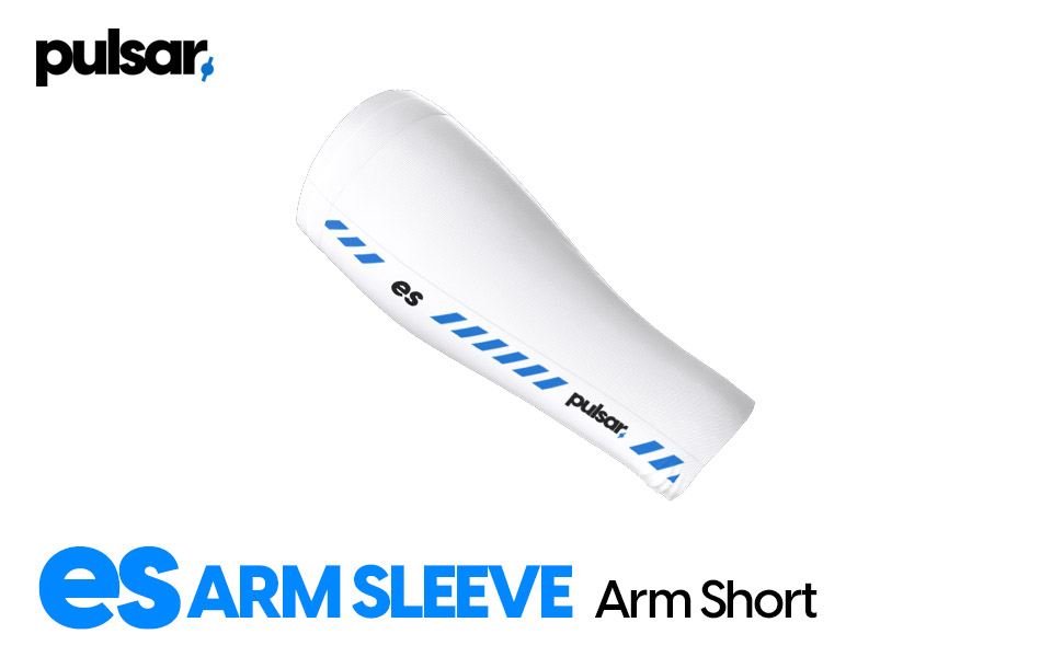 Pulsar eS Arm Sleeve - Compression Arm & Short Sleeve for Sports, Running, Basketball & Outdoor Activities - Breathable & UV Protection