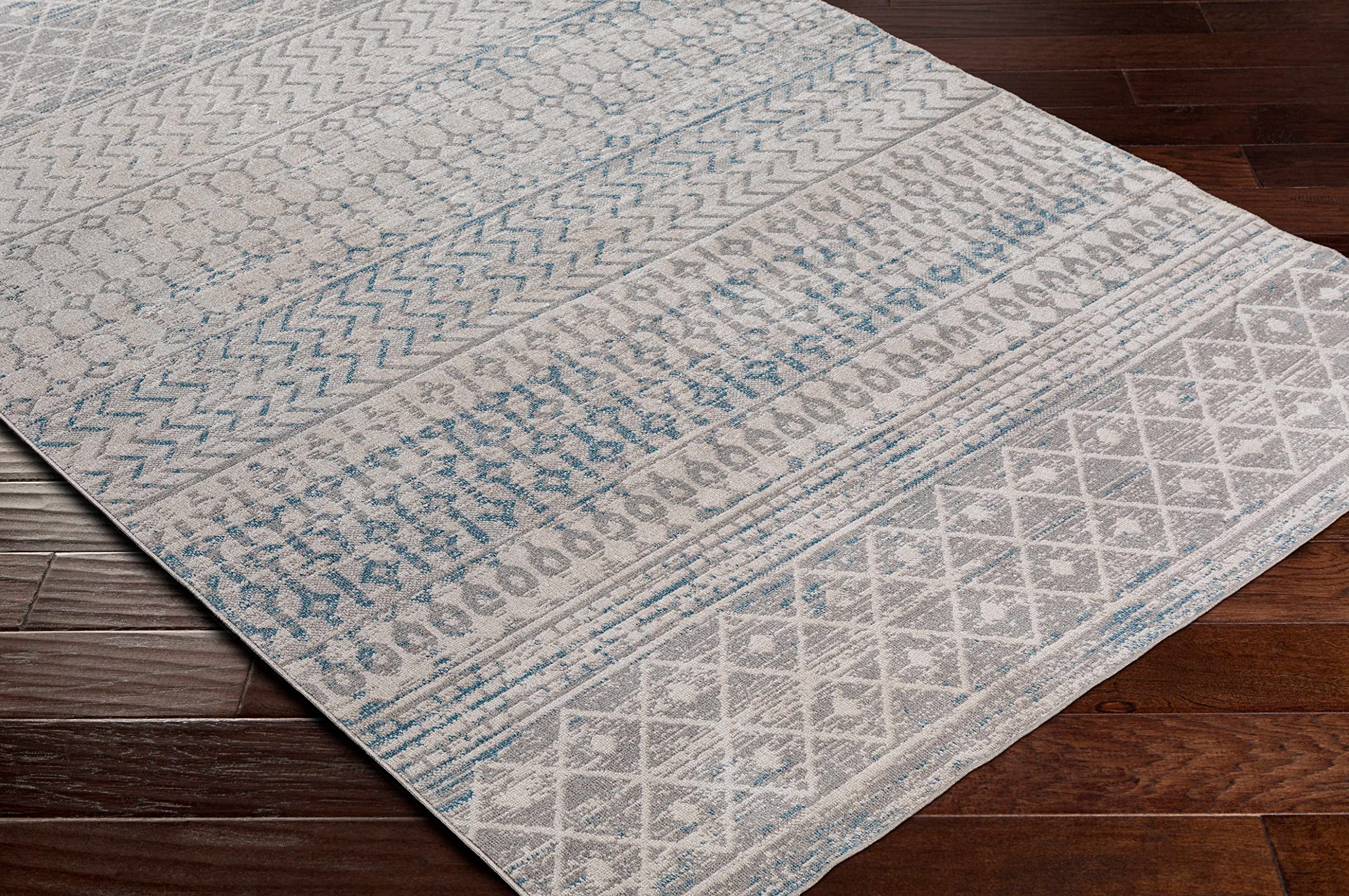 Hauteloom Tambac Machine Washable Area Rug - Blue & Gray - 6'7