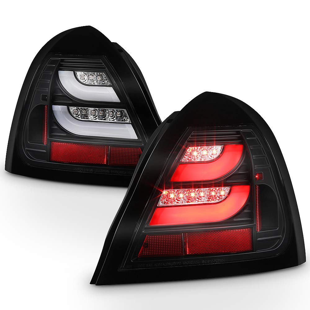 ACANII LED Tail Lights Brake Lamps for 2004-2008 Pontiac Grand Prix - Black Pair Replacement (Driver & Passenger Side) - Enhanced Visibility & Style for Night Driving