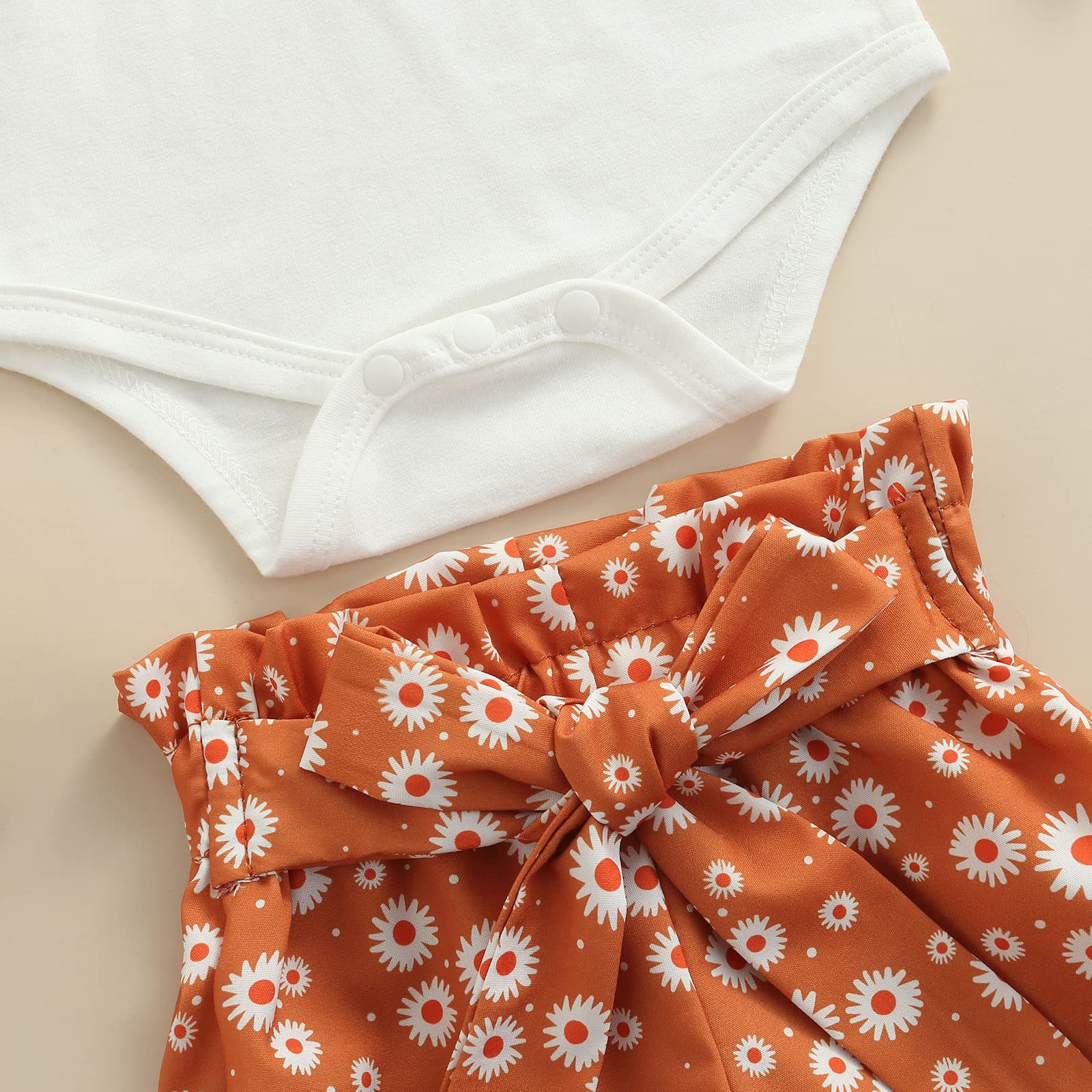 Adorable Newborn Baby Girl Clothes Set - 3PC Floral Romper & Pants Outfit for Fall/Winter | Bestie Infant Gift | Cute Baby Girl Fashion for Holidays, Photoshoots & Playdates