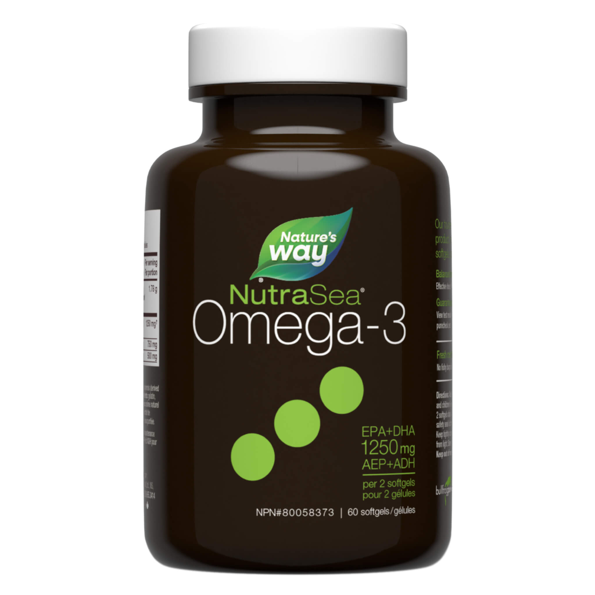 NutraSea Omega-3 Liquid Gels with Fresh Mint Flavor - High Potency Fish Oil Supplement for Heart, Brain & Joint Health - Supports Immune System & Healthy Skin - Great for Adults & Seniors - Use Daily for Optimal Wellness