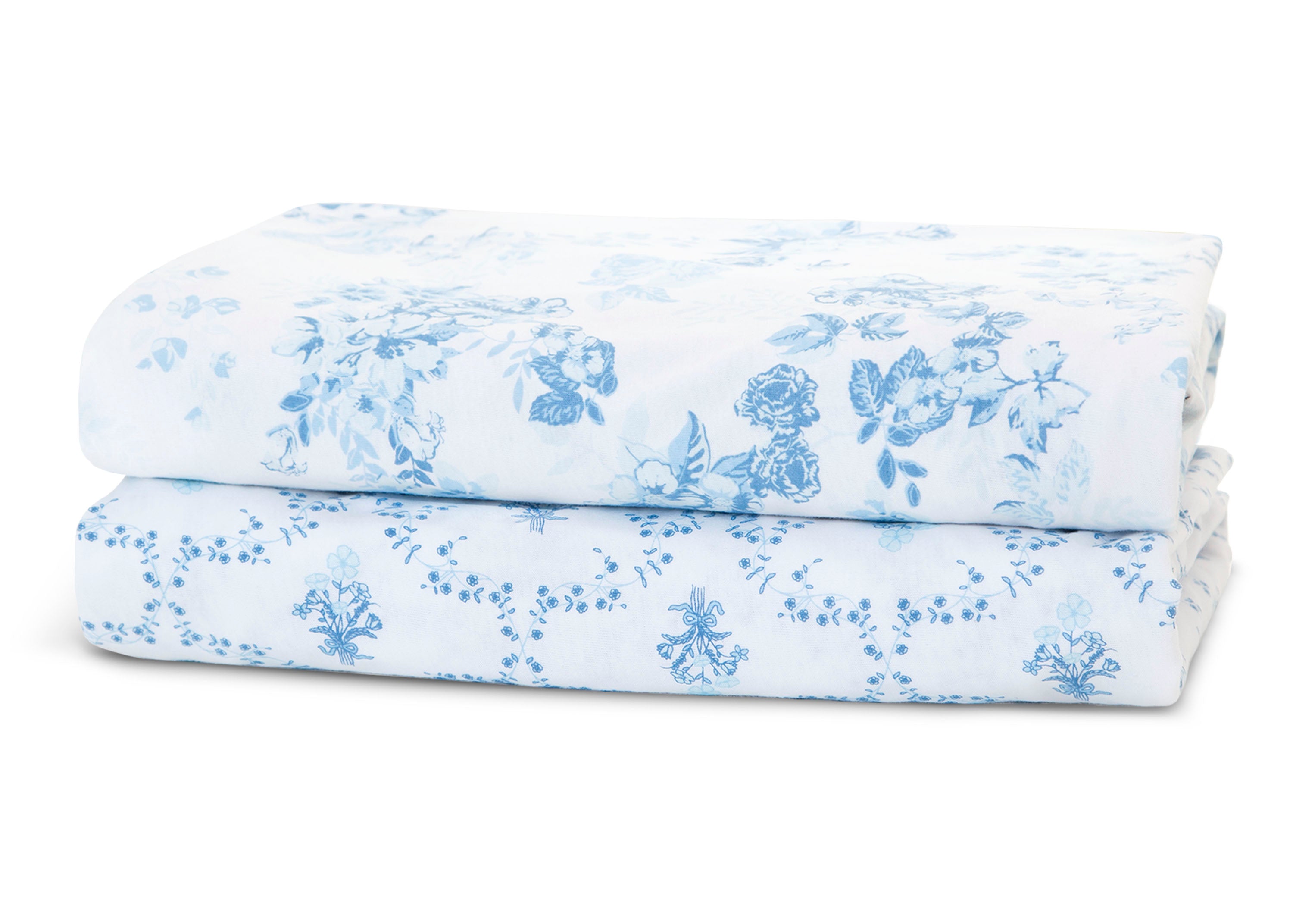 100% Organic Cotton Fitted Crib Sheets 2 Pack - Soft Baby Crib Bedding for Safe & Comfortable Sleep - Perfect for Nursery, Daycare & Travel