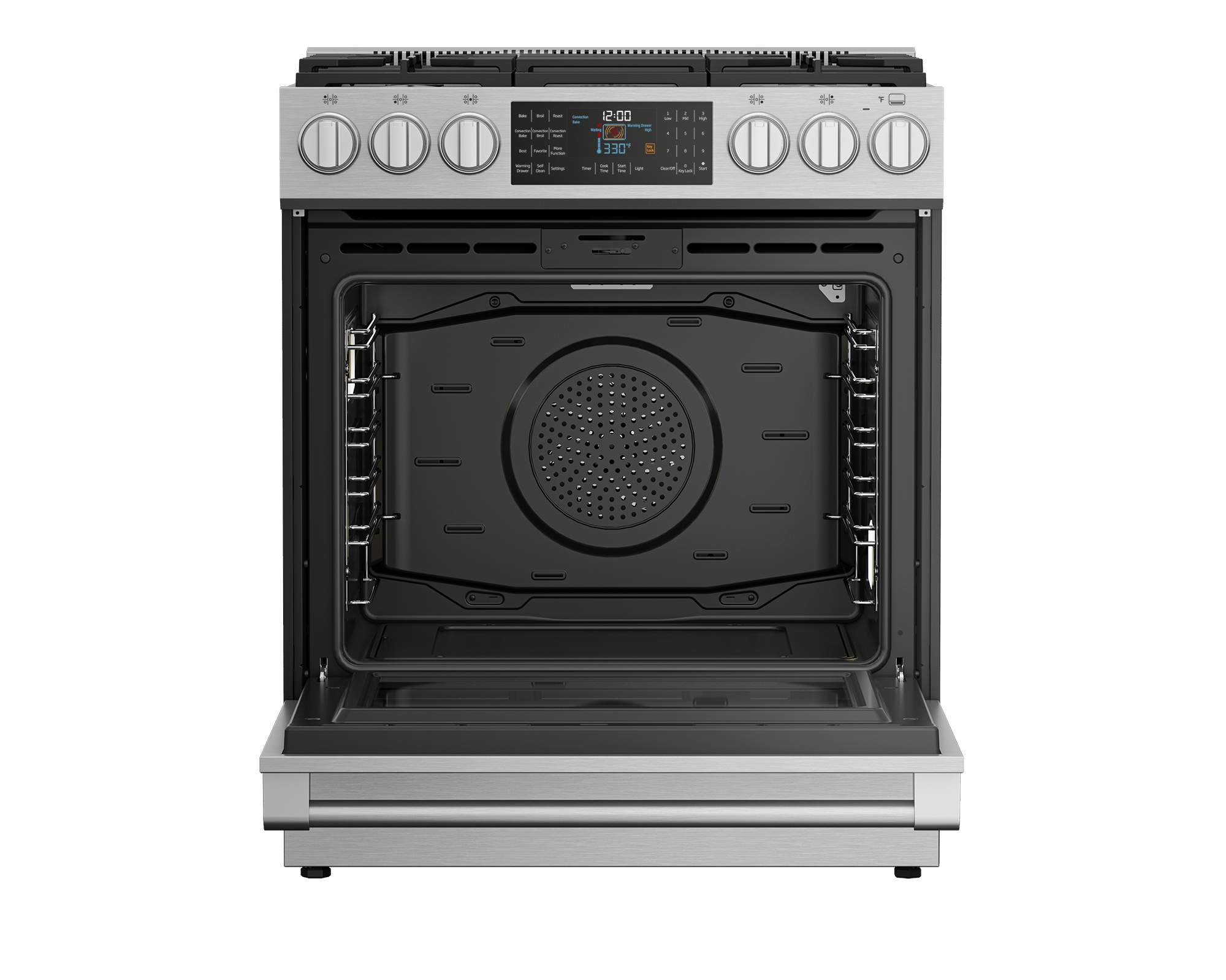 Beko SLDF30542SS 30-Inch Stainless Steel Slide-In Dual Fuel Range - Perfect for Modern Kitchens & Professional Cooking