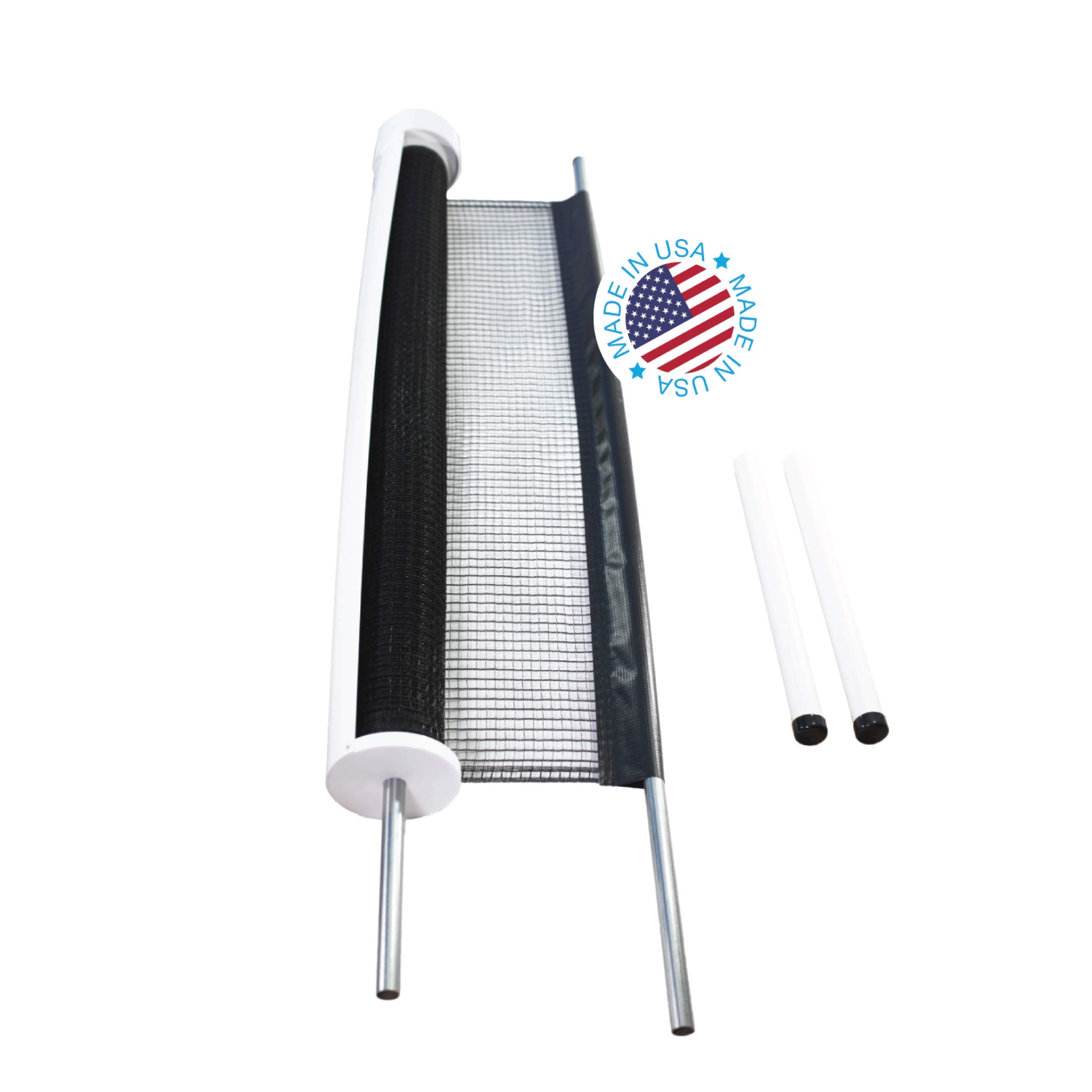 Kidkusion Retractable Driveway Guard - 20ft Black Safety Barrier for Driveways & Parking Areas | Made in USA | Outdoor Visual Protection | Adjustable Height | Perfect for Child Safety, Pet Containment & Property Security