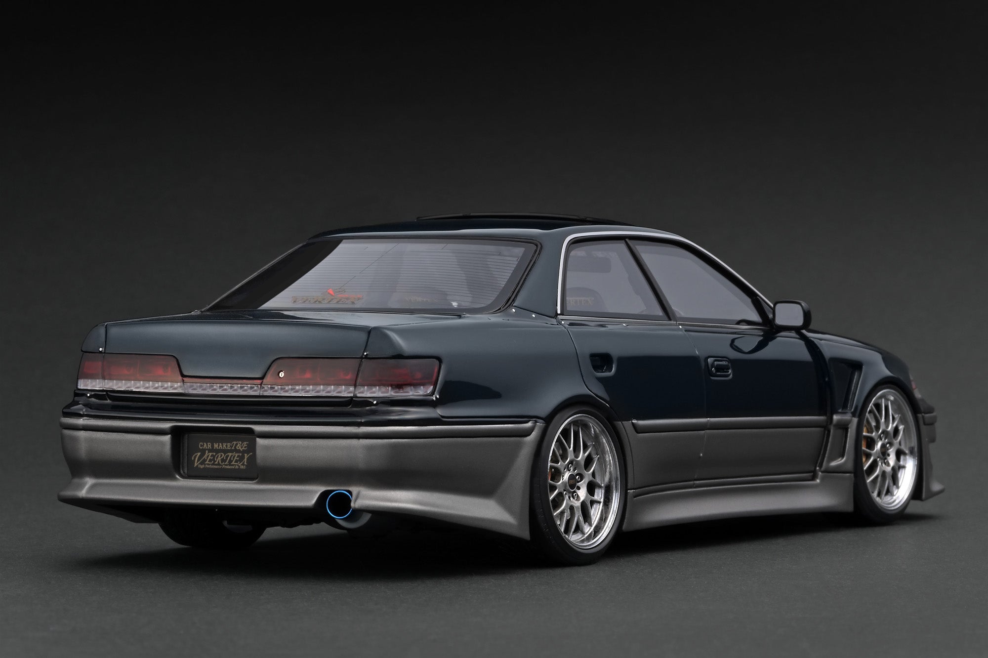 PREORDER - Ignition Model 1:18 Scale Toyota Mark II JZX100 VERTEX Diecast Car - Dark Green Metallic & Gun Metallic - Collector's Edition for Display & Car Enthusiasts