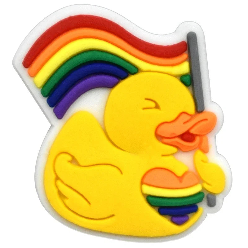Duck Shoe Charms for Crocs & Sandals - Cute Decor Pins for Kids, Boys, Girls, Men & Women - Perfect for Clogs, Jeans & Buckle Shoes - Fun Accessories for School, Parties & Everyday Wear