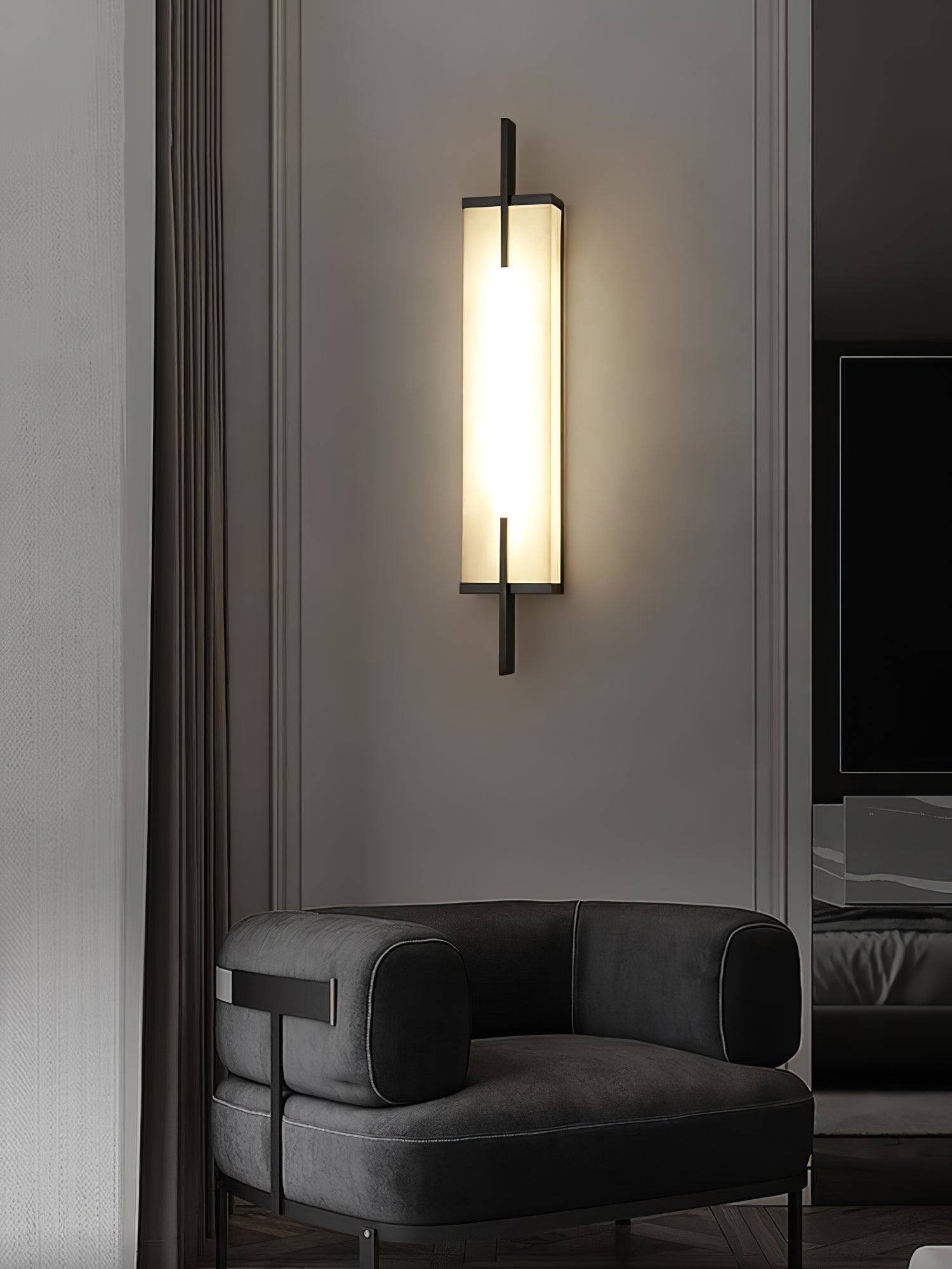 Calliope Wall Sconce Light Fixture - Modern Plug-in Wall Lamp with Adjustable Arm for Living Room, Bedroom, or Hallway Decor