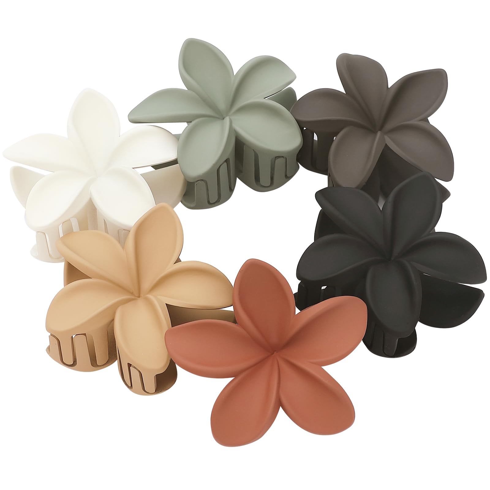 6Pcs Large Flower Hair Clips for Women - Beach & Summer Styling