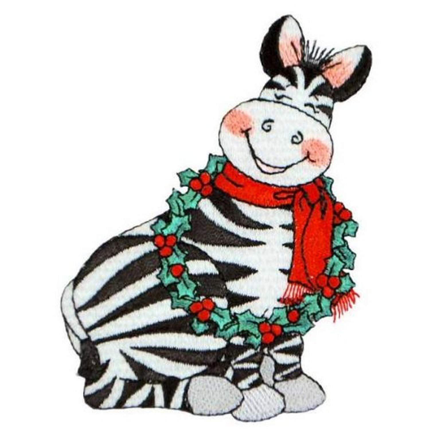 Expo Iron-on Embroidered Applique Patches - BaZooples Zach Zebra with Scarf for DIY Clothing, Backpacks & Costumes | Customizable Fabric Patches for Kids & Adults