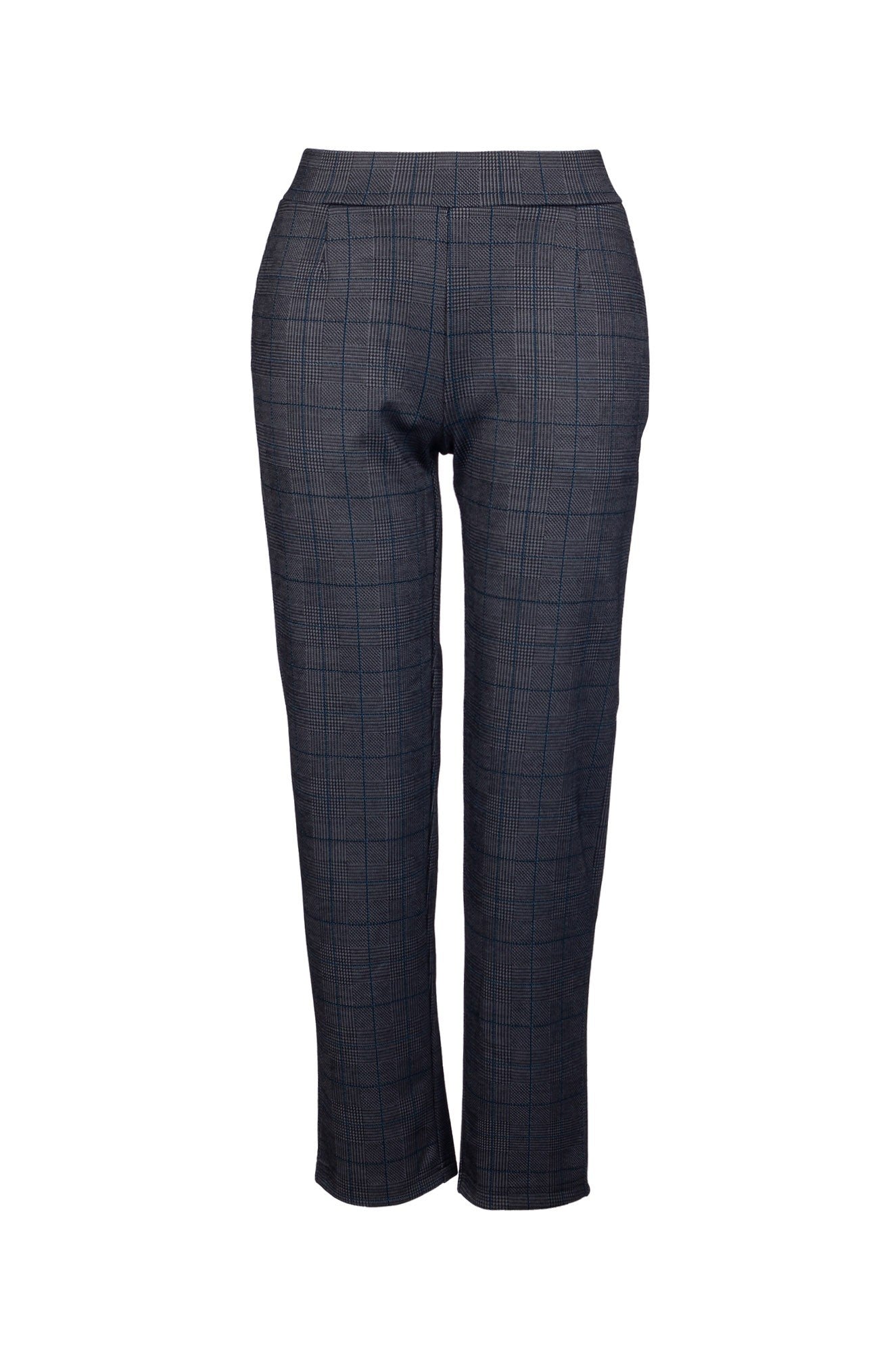 Jacquard Ponti Xtra Short Pants - Lagoon Charcoal Check Pattern | Stylish & Comfortable Casual Shorts for Men | Perfect for Summer, Beach & Outdoor Activities | 7814B1