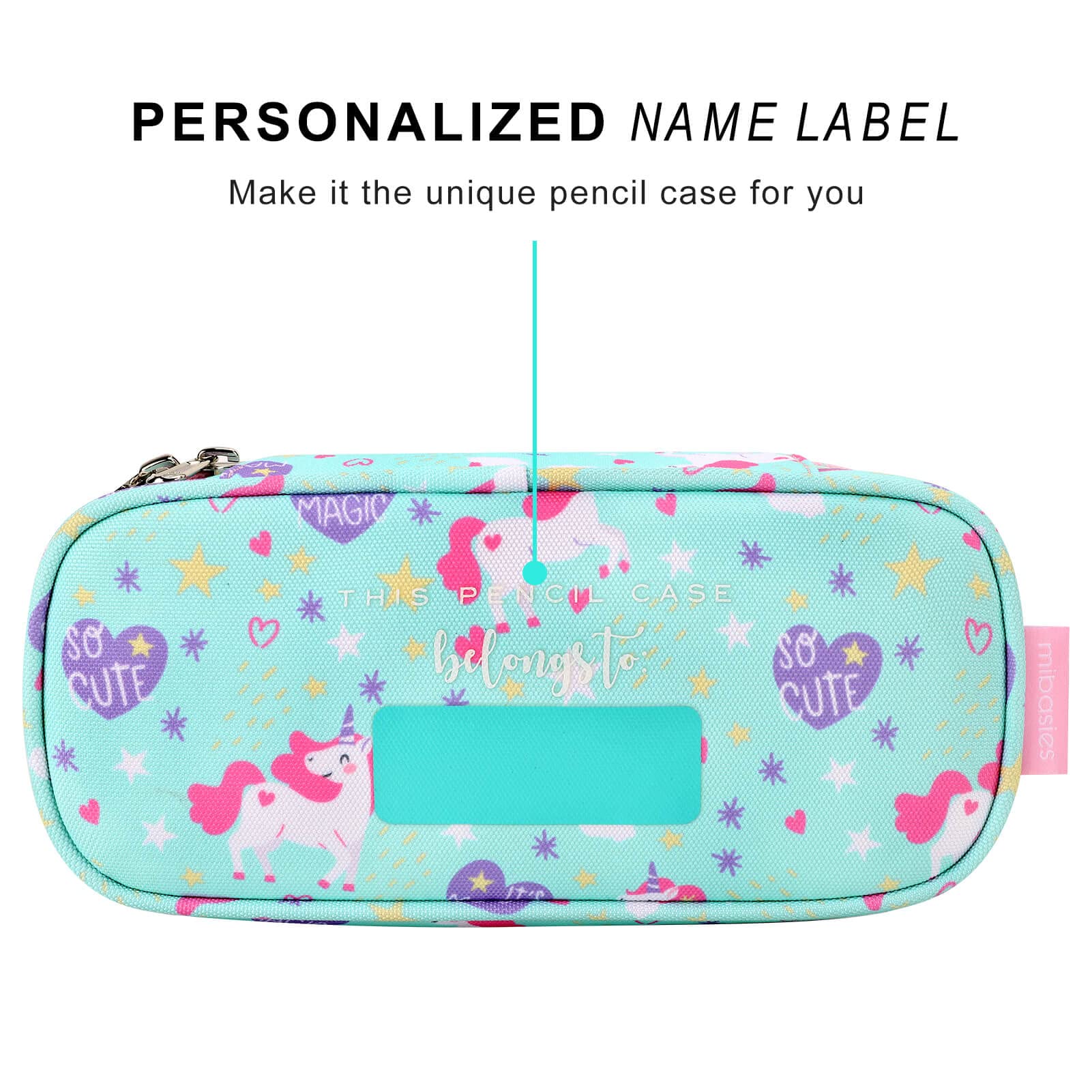Mibasies Unicorn Pencil Case for Kids - Cute Girls & Boys School Supplies, Magic Unicorn Design Pen Holder Pouch - Perfect for School, Office, and Travel Organization