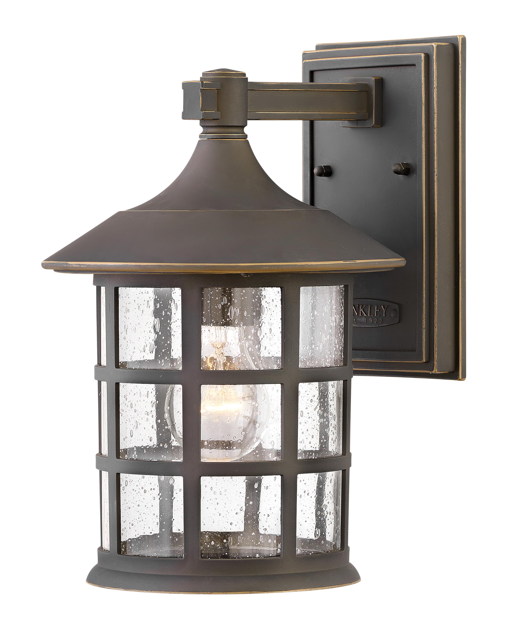 Hinkley 1864OZ Freeport Outdoor Wall Mount Lantern - Medium Size Oil Rubbed Bronze Finish - Perfect for Porch, Patio, Garden & Entryway Lighting