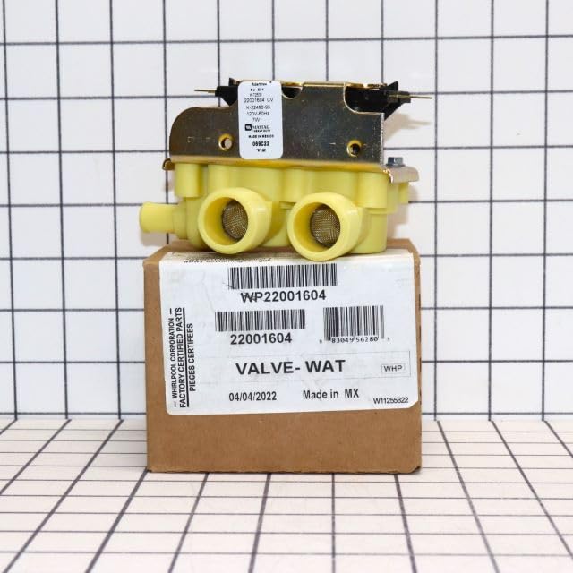 WP22001604 Washing Machine Water Inlet Valve Replacement Part - Compatible with Whirlpool, Maytag, Kenmore & More | Perfect for Laundry Room Repairs & Appliance Maintenance