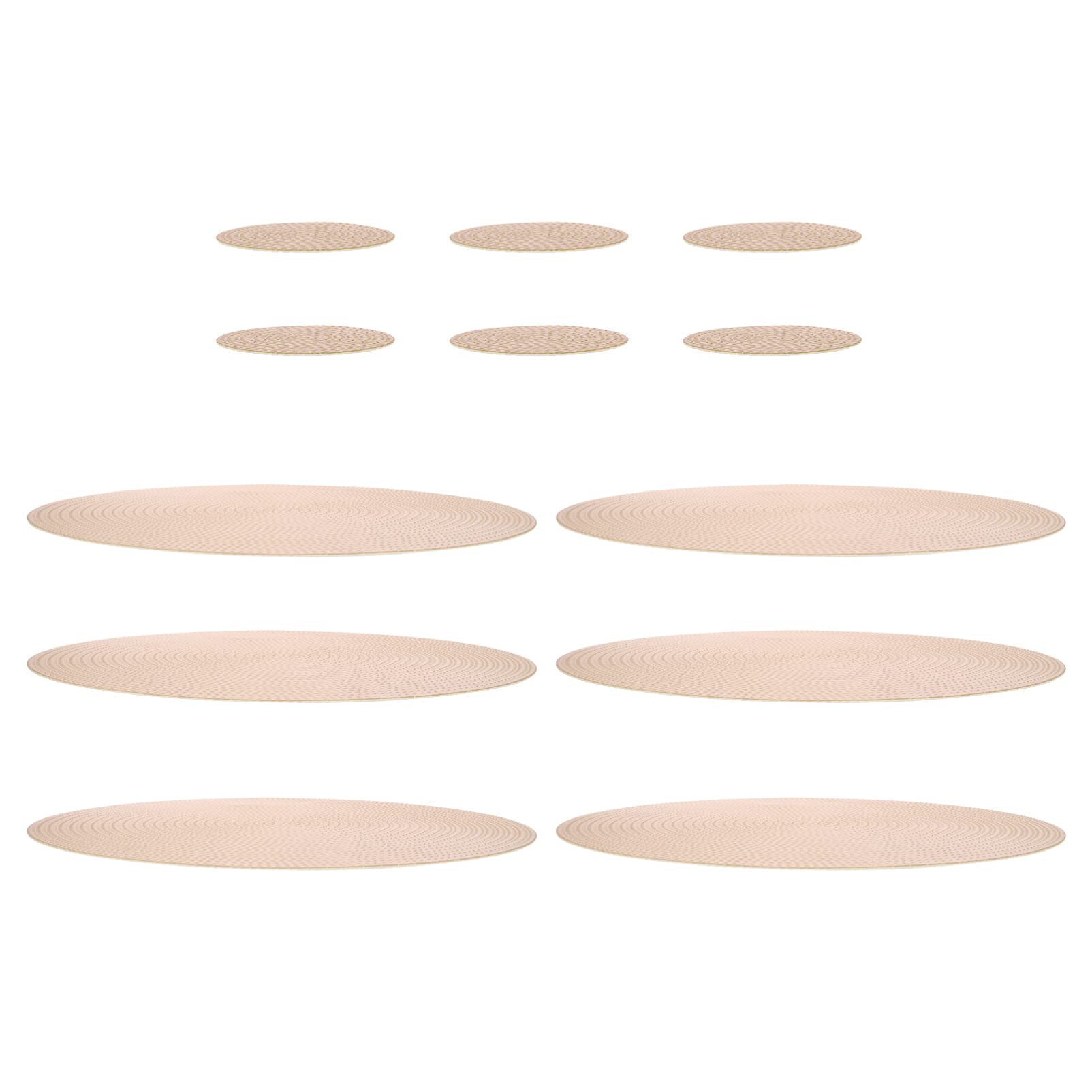Premium PVC Drink Coasters Set - 6 Pack Round Heat-Resistant Cup Mats for Coffee, Tea & Beverages - Non-Slip Table Protectors for Home, Office & Restaurant Use