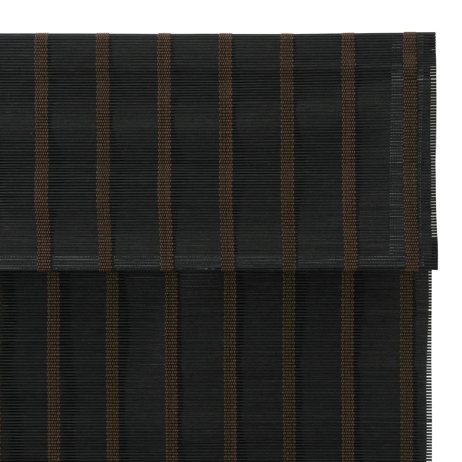 Sybil Bamboo Roman Shade - Black Coffee Window Treatment for Living Room & Bedroom | Eco-Friendly Natural Wood Blinds for Home Decor