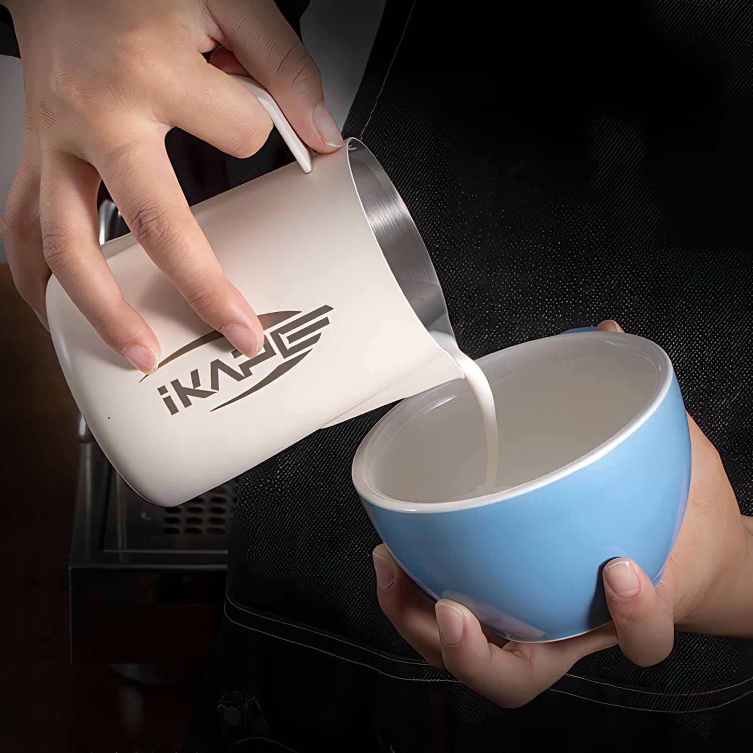 Premium Stainless Steel V1 Milk Frothing Pitcher for Latte, Cappuccino & Hot Chocolate - Barista-Grade Coffee Accessory for Home & Café Use