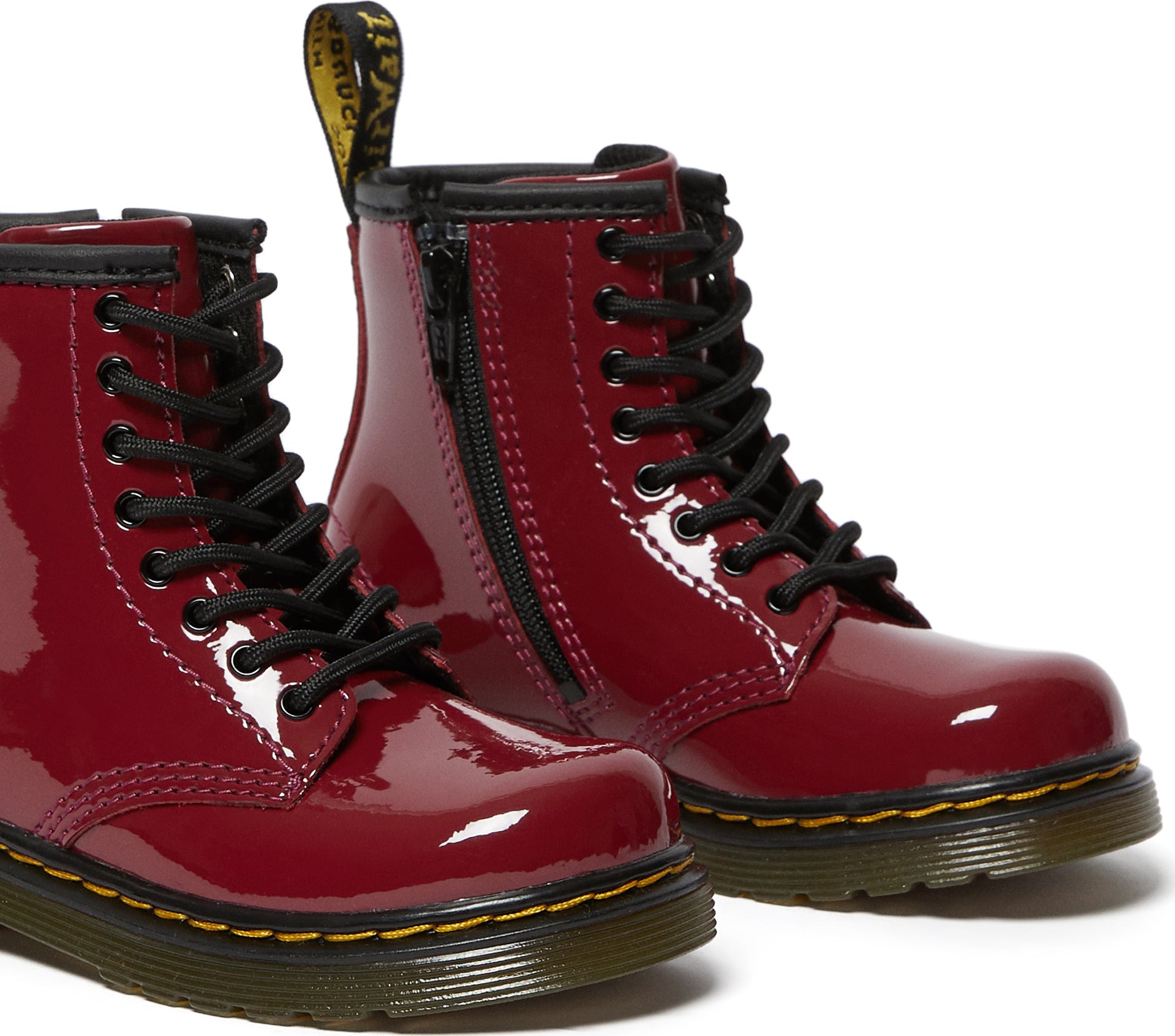 Dr. Martens 1460 Patent Leather Ankle Boots for Toddlers - Shiny Black Kids' Booties for Boys & Girls - Perfect for School, Playdates and Outdoor Adventures