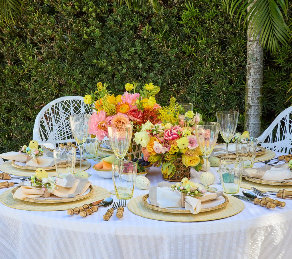 Butter Herringbone Placemat Set of 4 - Elegant Dining Table Decor for Formal Dinners & Holiday Entertaining