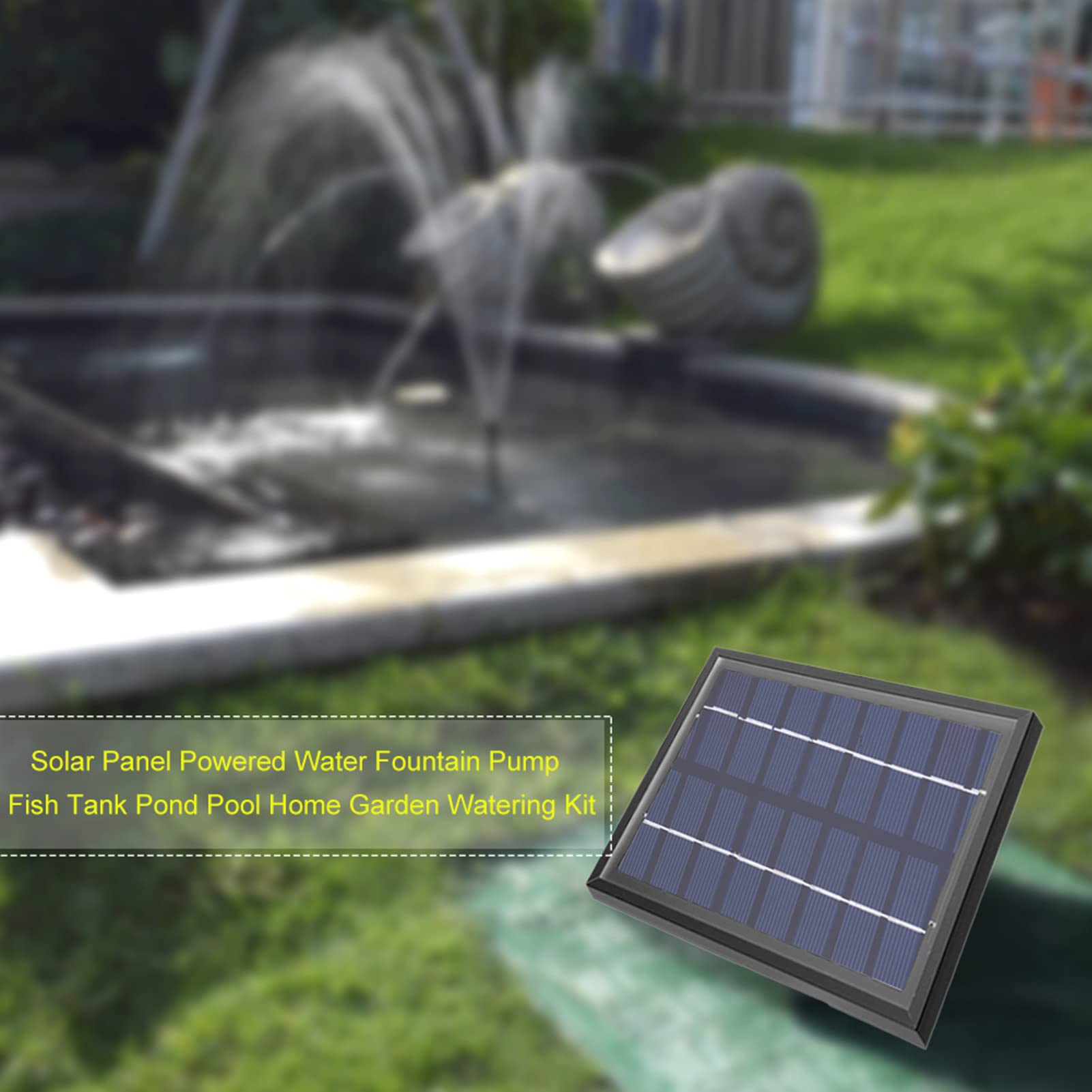 Haofy Solar Submersible Fountain Pump with Solar Panel - DC Brushless Pond Pump for Garden, Pool, Aquarium, Fish Tank & Bird Bath | Outdoor Water Feature for Patio, Yard & Landscape Decoration
