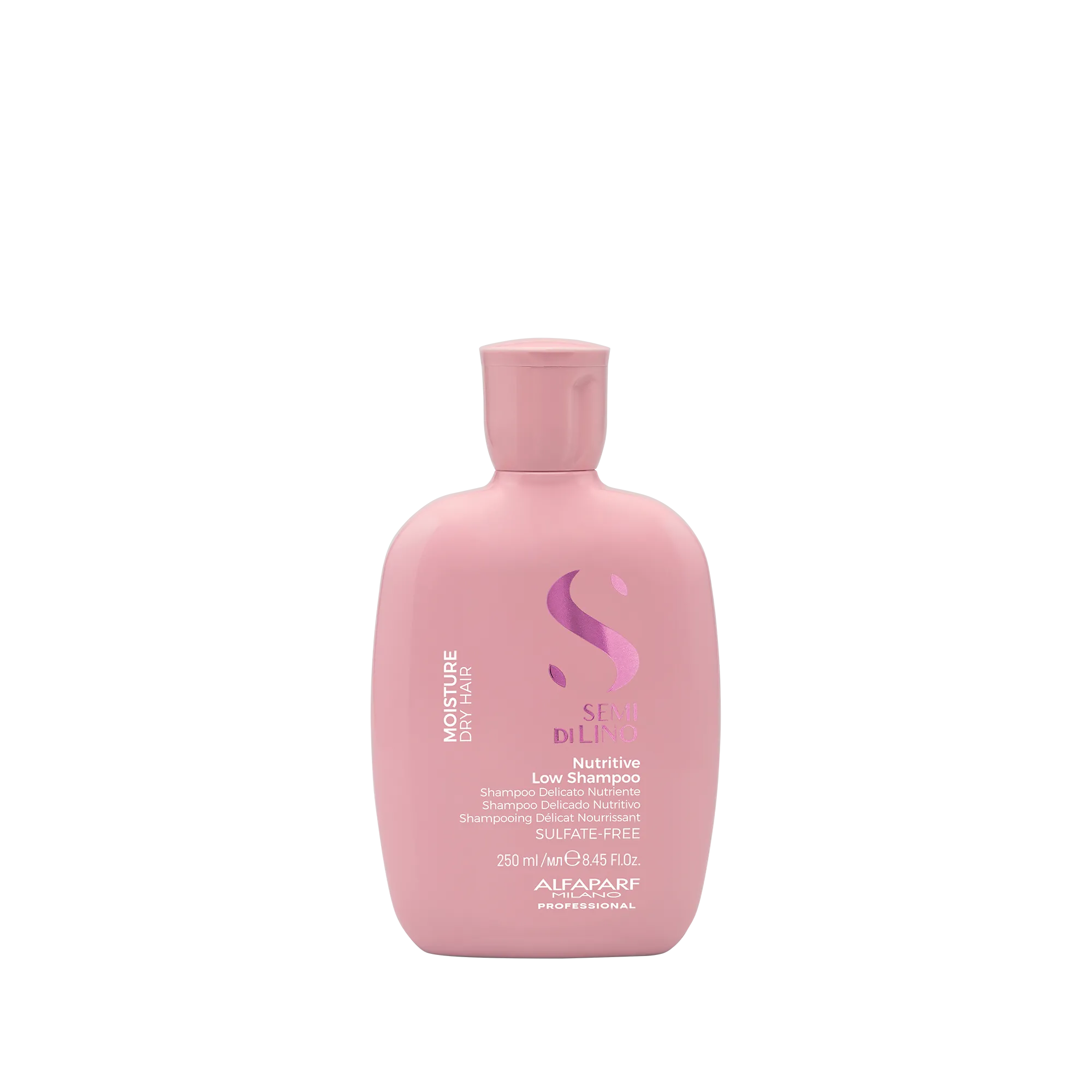 Alfaparf Milano Semi Di Lino Moisture Nutritive Low Shampoo 250ml & Leave-In Conditioner 200ml Duo Set - Hydrating Hair Care for Dry, Damaged Hair - Perfect for Salon-Quality Treatment at Home