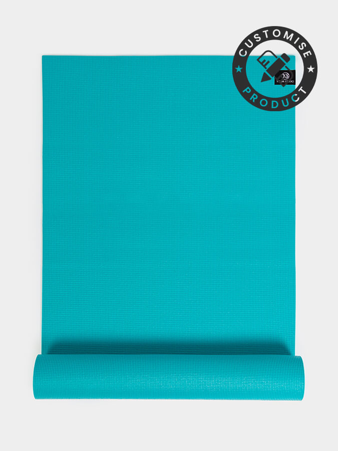 Custom Personalized Yoga Mat 6mm Thick - Eco-Friendly Non-Slip Turquoise Design for Home & Studio Workouts | Ideal for Yoga, Pilates & Meditation Practice
