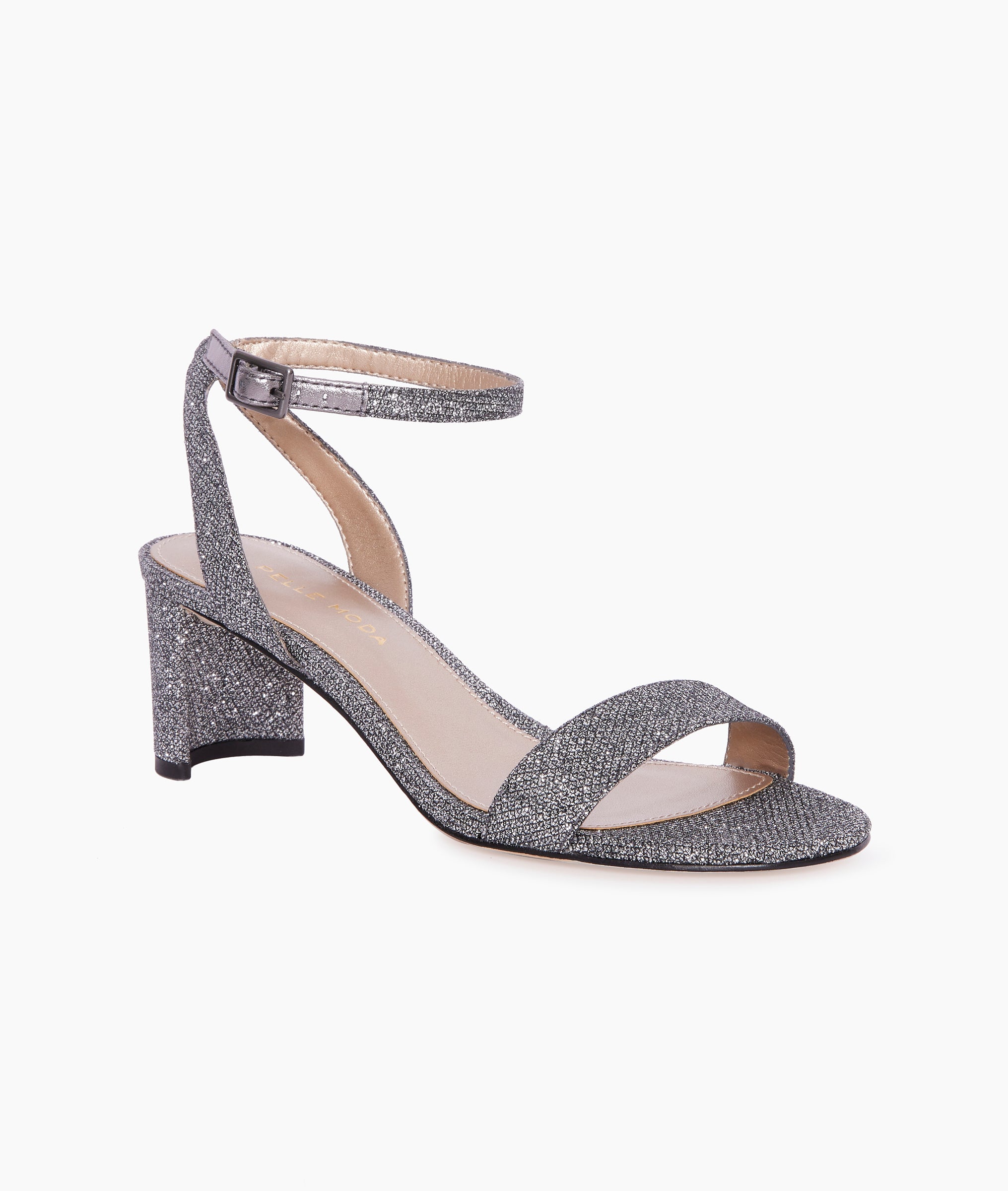 Moira 2 Low Heel Shoes for Women - Comfortable Pewter Block Heels for Work, Office & Dressy Occasions