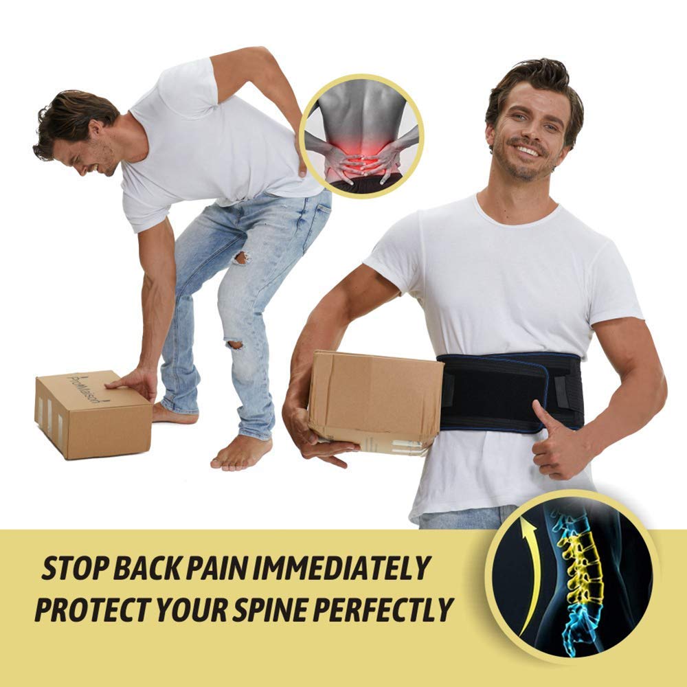 Lower Back Brace for Pain Relief - Adjustable Lumbar Support Belt for Sciatica, Herniated Disc & Posture Correction - Men & Women - Ideal for Lifting, Office Work & Driving