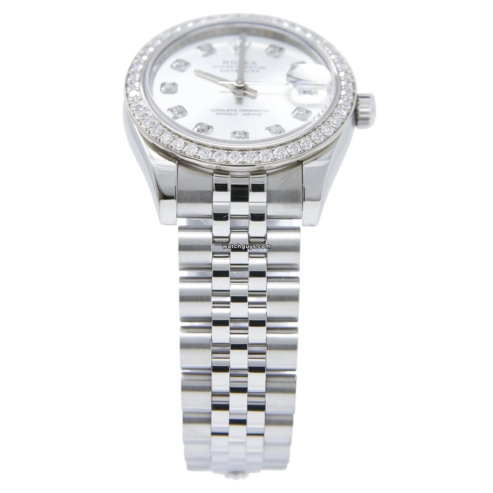 Rolex Datejust 178384 Silver Diamond Jubilee Watch - Luxury Stainless Steel & Diamond Bezel Timepiece for Men - Perfect for Business, Gala & Special Occasions