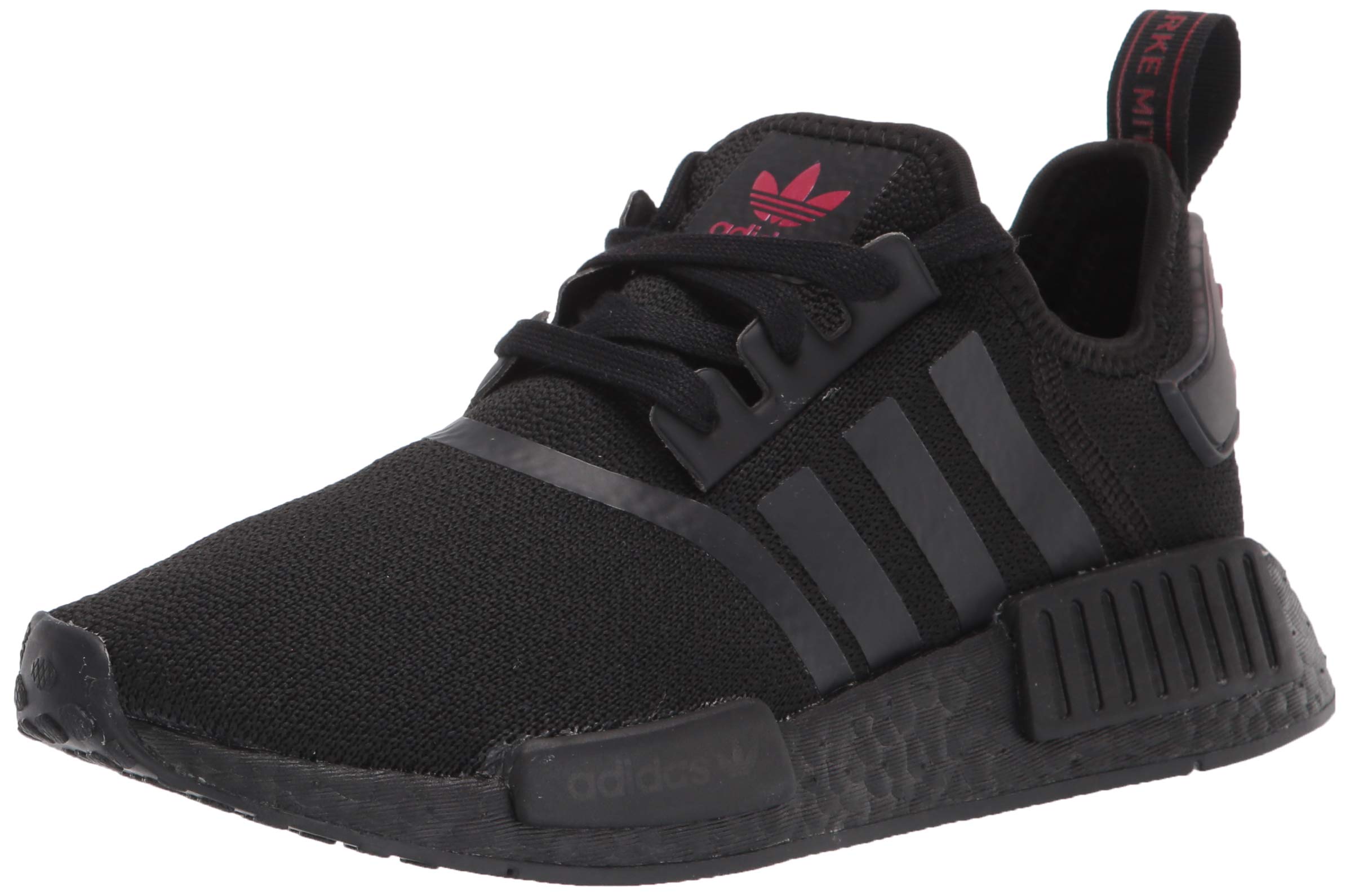 adidas Originals Women's NMD_R1 Sneakers - Black/Black/Scarlet | Size 8.5 US | Running Shoes for Women, Gym Workout & Casual Wear