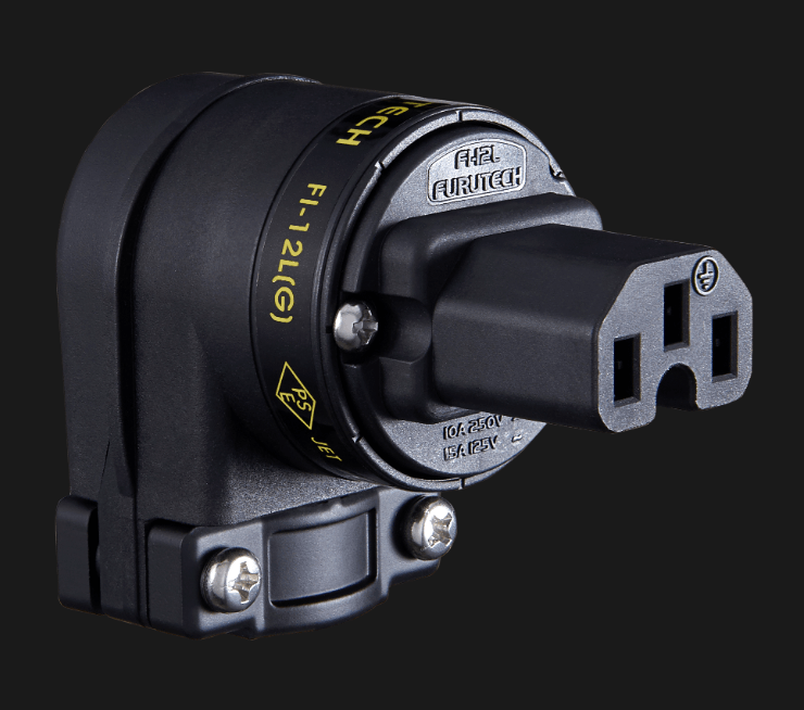 Furutech FI 12L (R) & FI 12L (G) Premium Angled Power Connectors - High-End Audio & Home Theater System Upgrade for Enhanced Performance