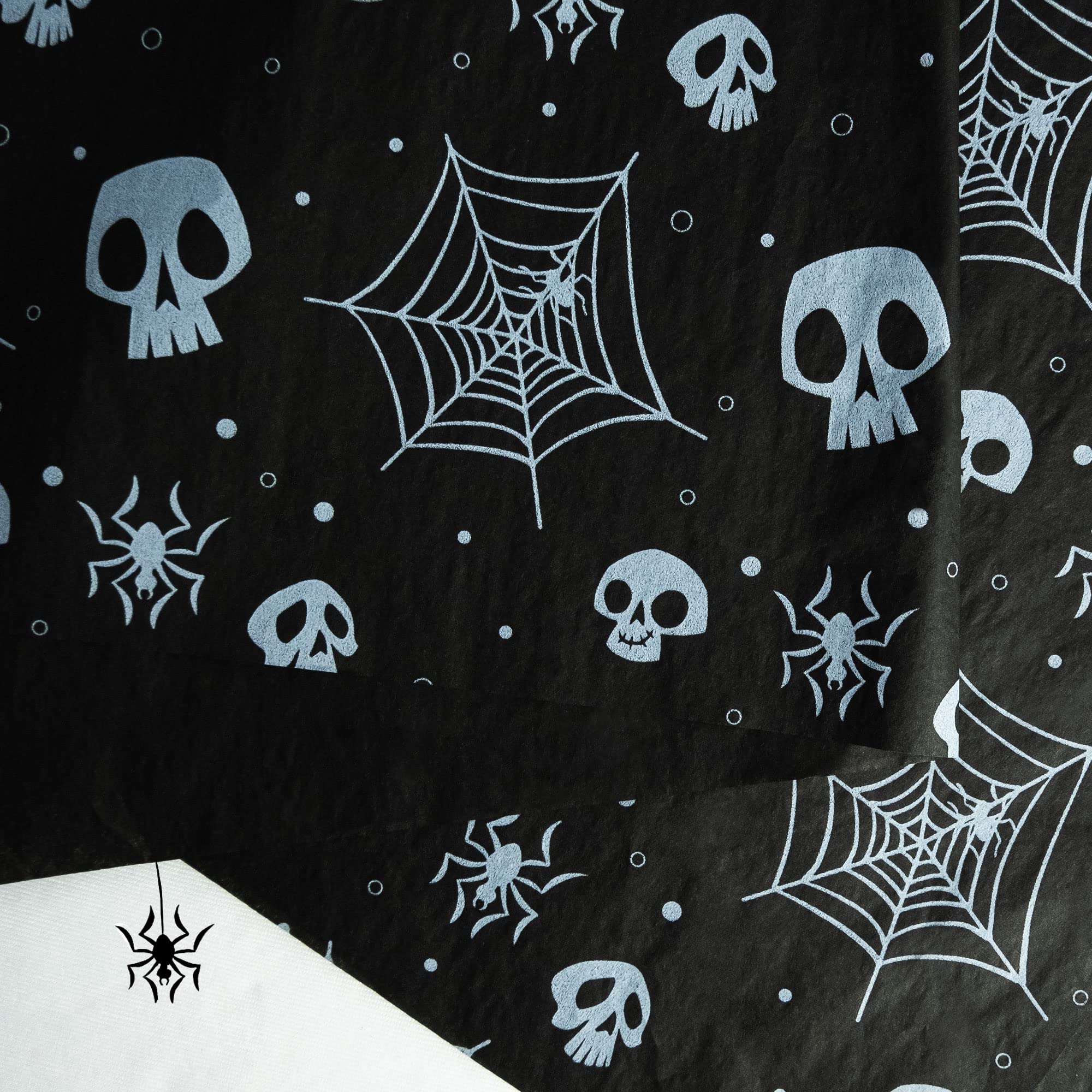 MR FIVE 60 Sheets Black Halloween Tissue Paper Bulk - 20
