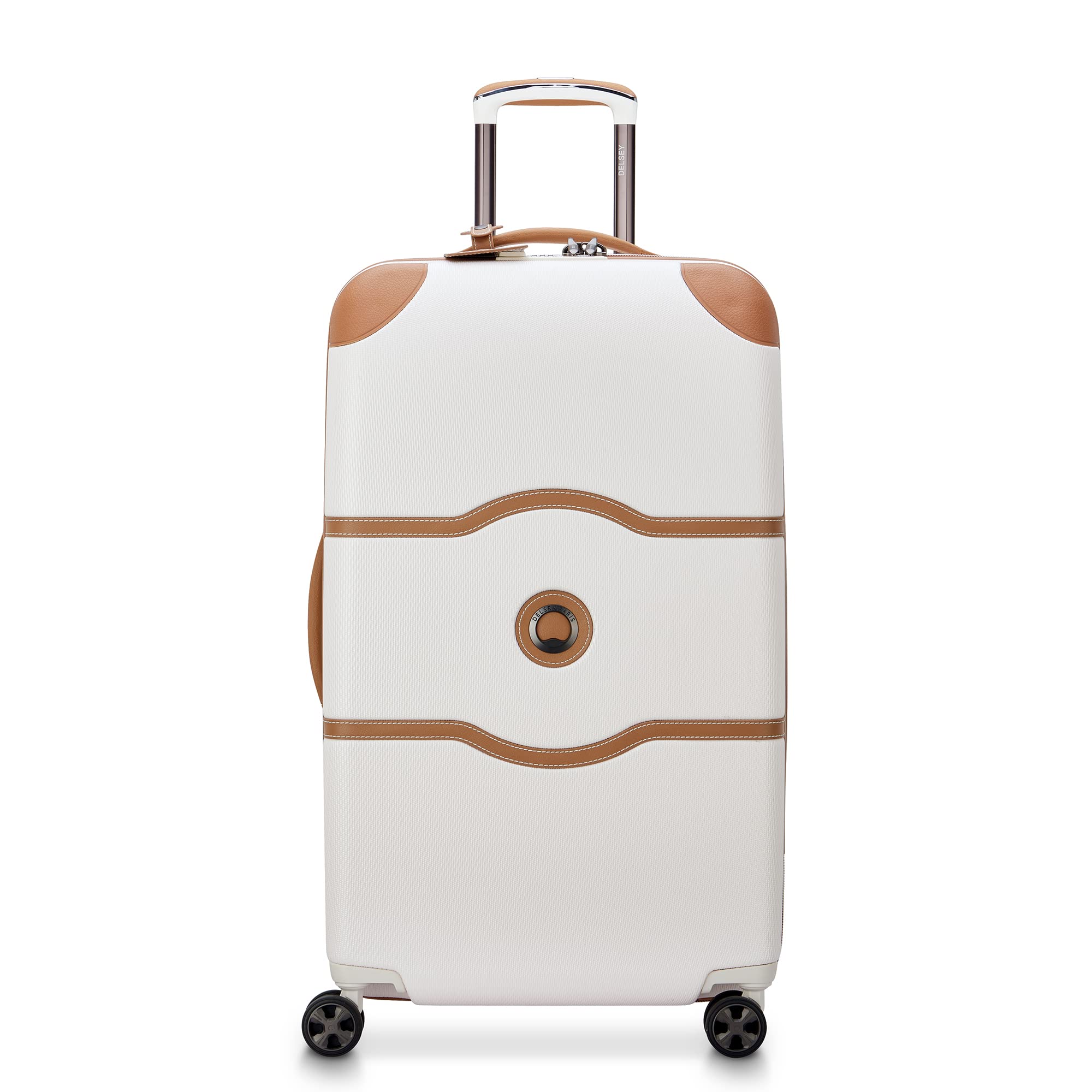 Delsey Paris Chatelet Air 2.0 26 Inch Hardside Spinner Luggage - Lightweight Checked Suitcase with 360° Wheels for Travel, Business Trips & Vacations | Angora Color
