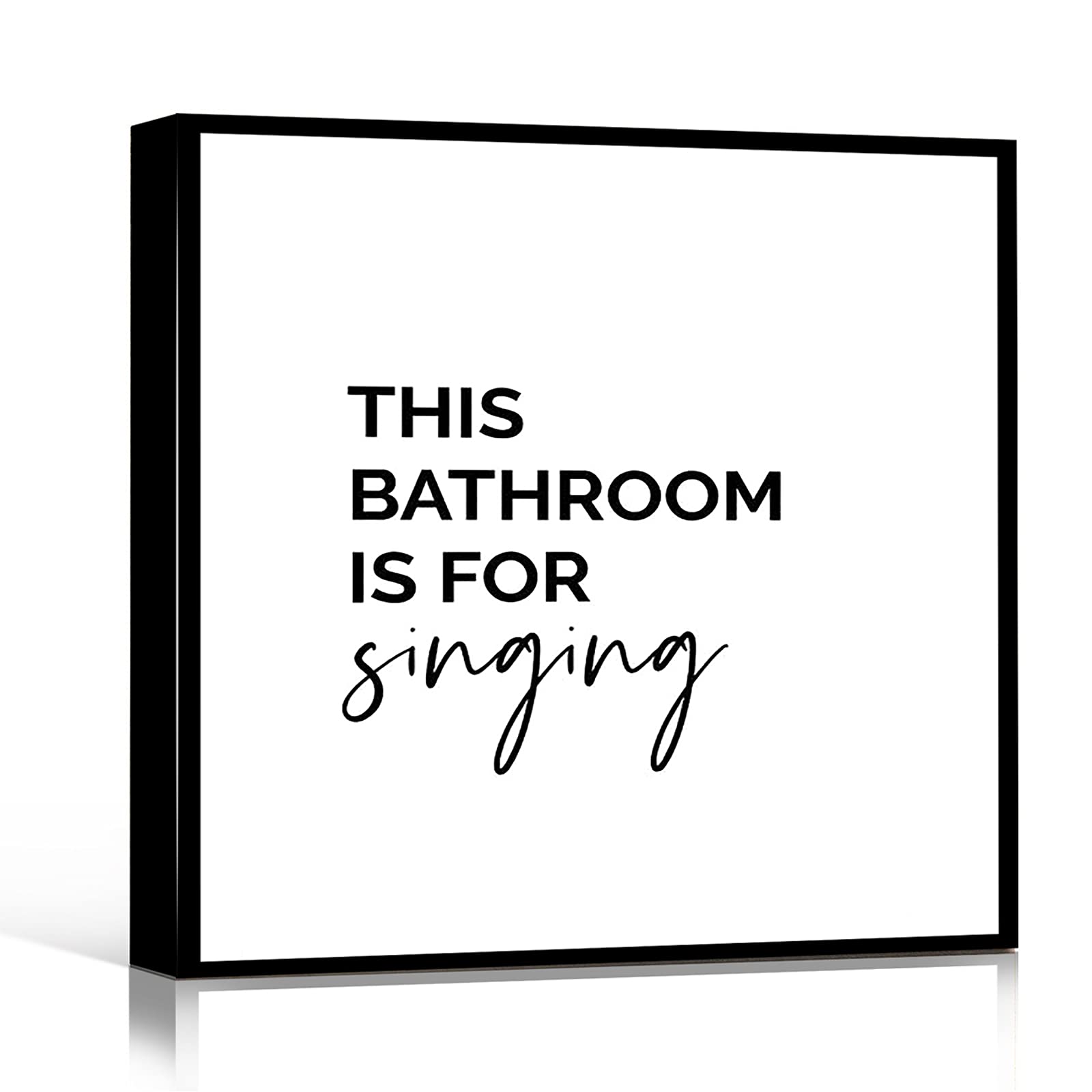 Inspirational Kids Wall Art - 12x12 Framed Contemporary Office & Bathroom Decor - Funny Bathroom Signs & Quotes for Singing Lovers - Perfect for Home, Nursery, or Workspace
