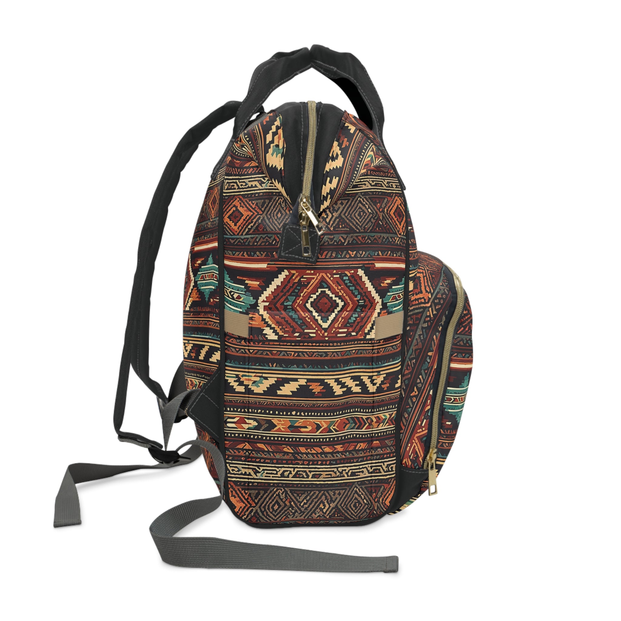 Multifunctional Diaper Backpack for Moms - Stylish Southwest Sequoyah Design, Spacious Baby Essentials Organizer - Perfect for Travel, Outings & Daily Use with Baby