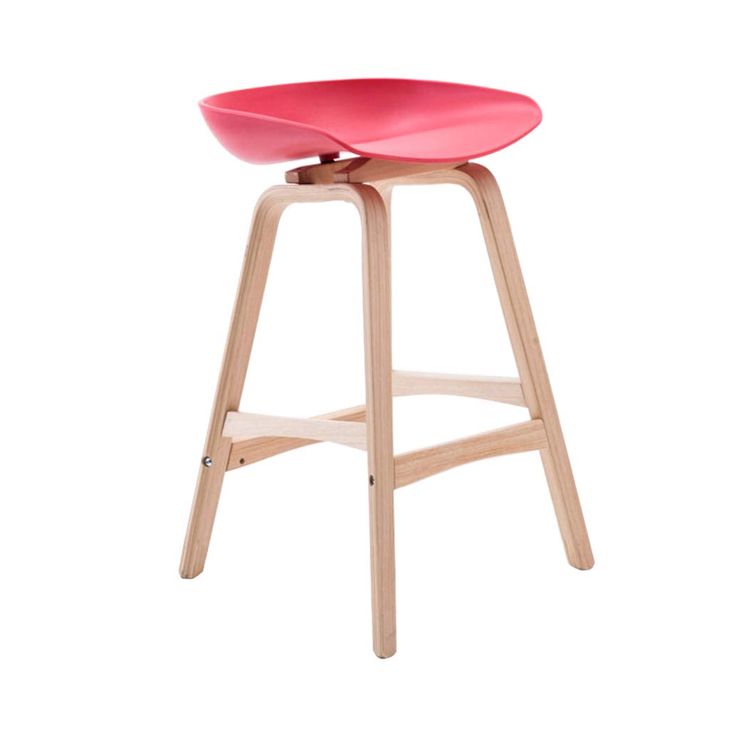 Modern Simplicity Counter Height Bar Stool - Sturdy Solid Wood Legs with Comfortable Plastic Cushion - Perfect for Kitchen, Breakfast Nook & Home Bar (Set of 1) - Ideal for Small Spaces, Dining & Entertaining