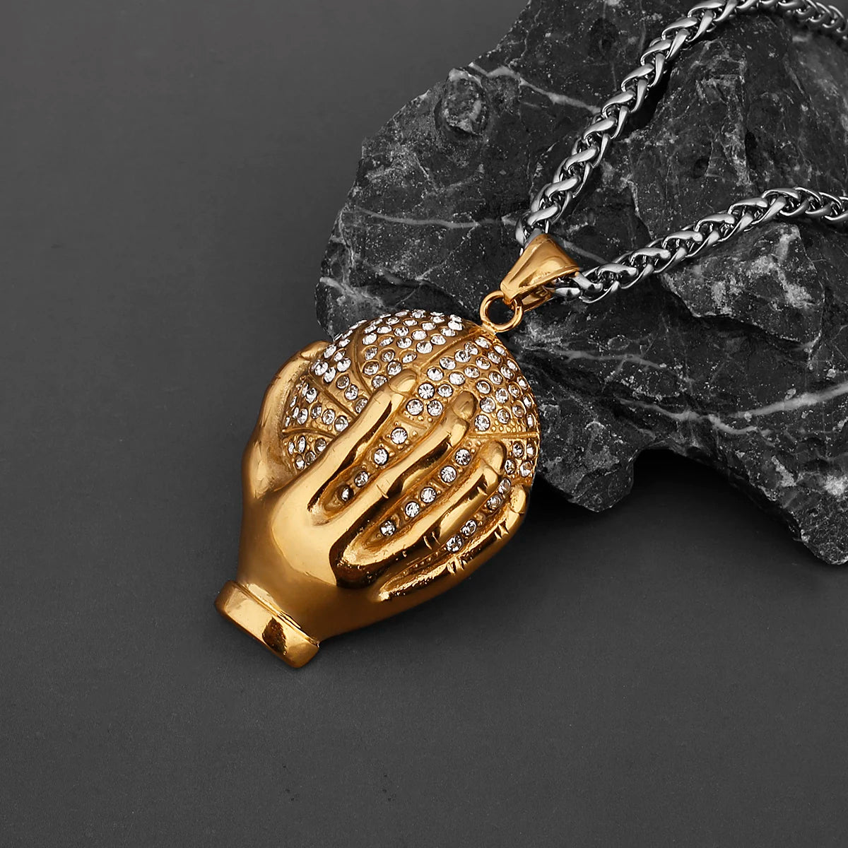 24K Gold Plated Hand Sculpture - Elegant Home Decor for Living Room, Office & Gifts | Feng Shui Art Piece for Wealth & Prosperity