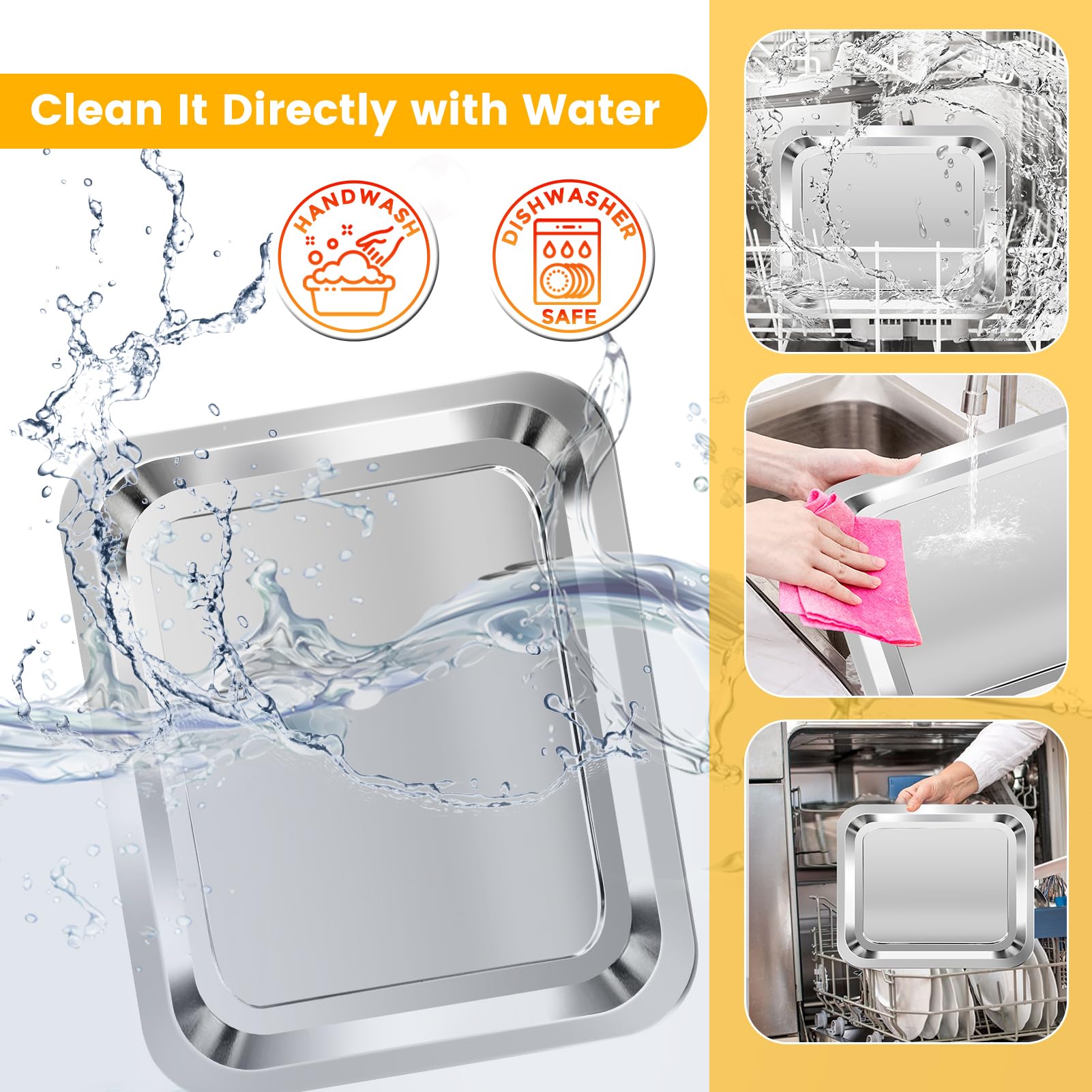 GXF Air Fryer Accessories - 12''×10'' Stainless Steel Grill Pan & Crisper Plate Replacement for Emeril Lagasse Everyday 360 Air Fryer (Not Compatible with French Door Model) | Perfect for Grilling, Roasting & Crisping Meats, Vegetables & Snacks