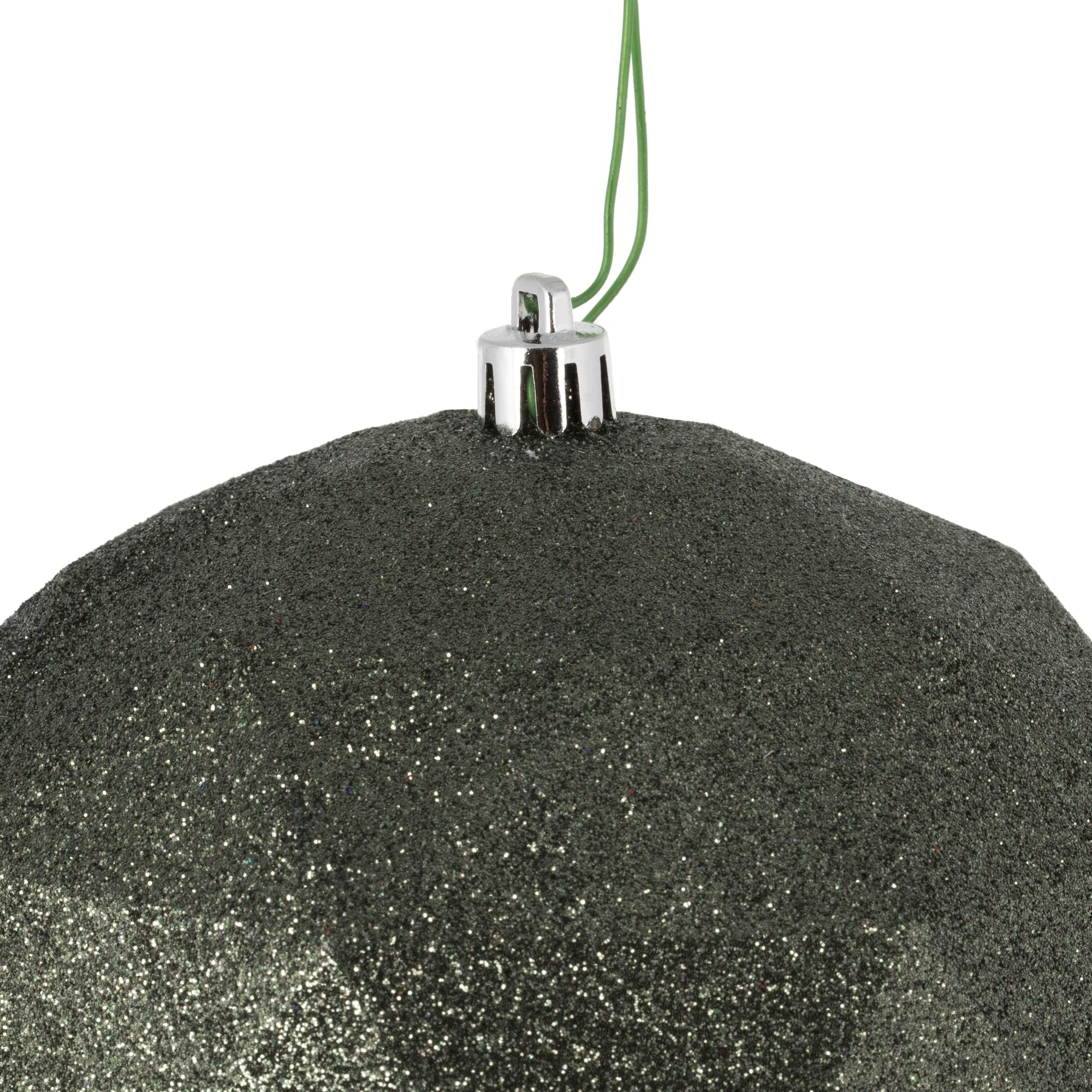 Vickerman 6-Inch Wrought Iron Glitter Geometric Ball Ornaments - Set of 4 - Christmas Tree Decorations, Holiday Party Decor, Home and Office Decorative Accents