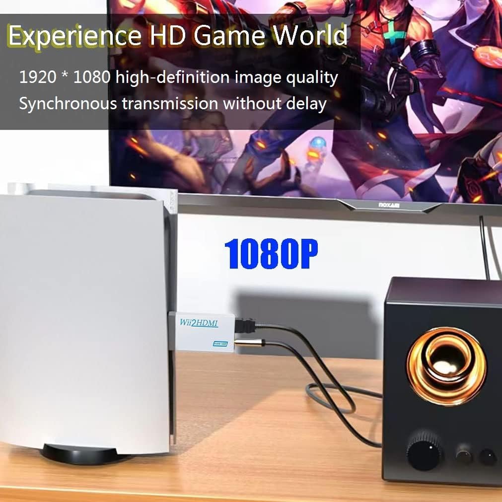 Premium HDMI Converter for Gaming - 1080P/720P HD Video & Audio Output with 3.5mm Jack | Compatible with Wii U, HDTV, Monitor | Perfect for Home Theater & Multi-Screen Gaming Setups