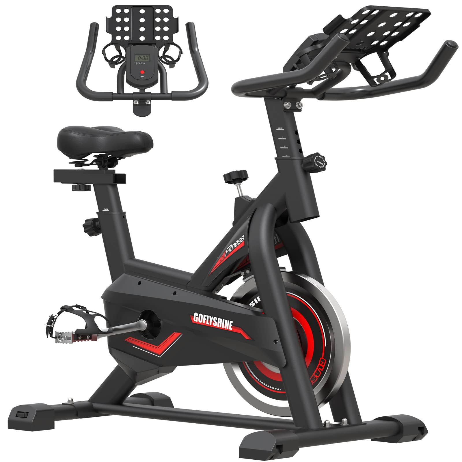 GOFLYSHINE Stationary Exercise Bike for Home - 35 LBS Flywheel Indoor Cycling Bike for Cardio Workout & Home Gym | Perfect for Small Spaces, Apartment Fitness & Low-Impact Training