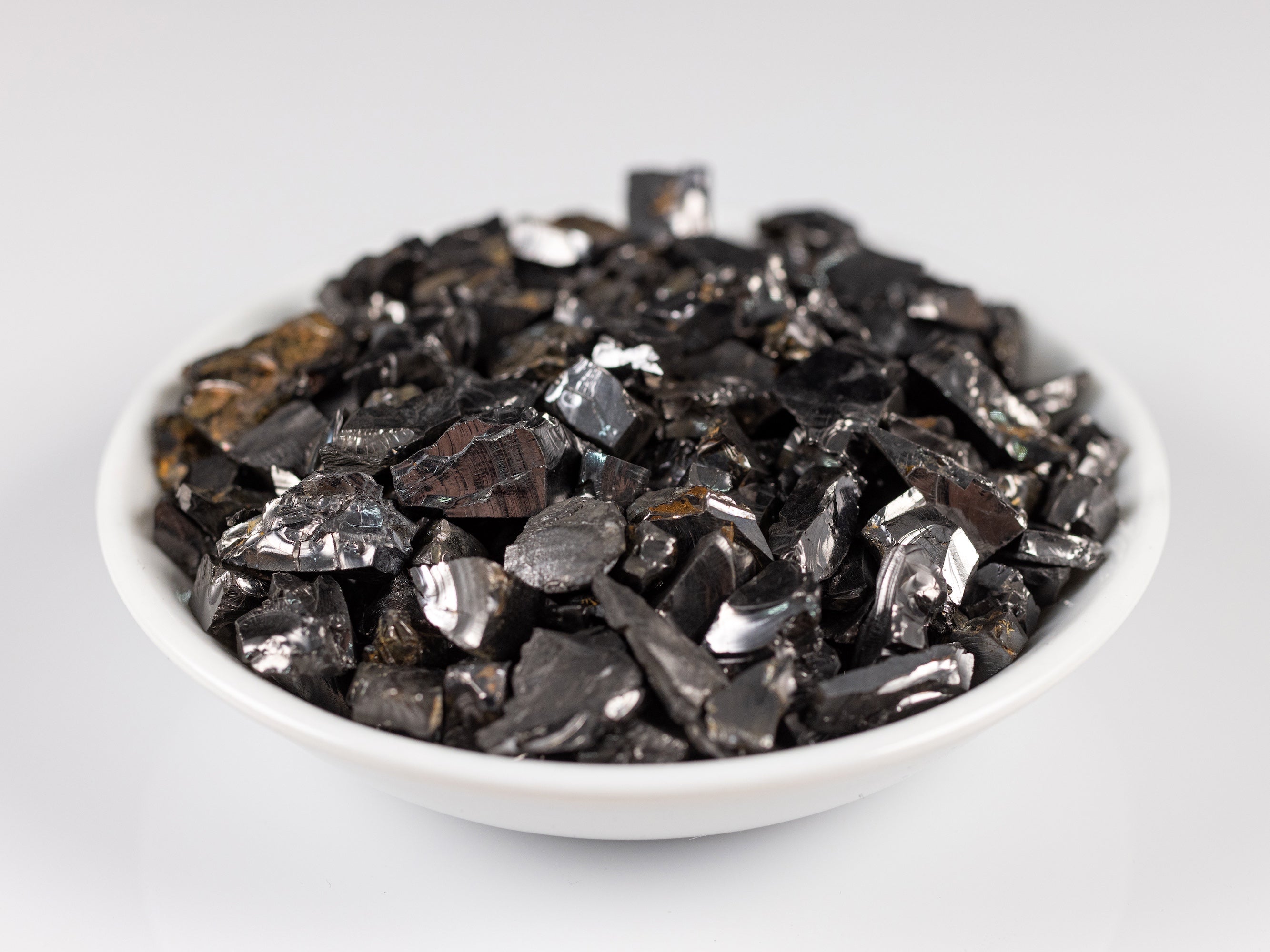 Elite Noble Shungite Raw Crystal Chips from Colombia - Natural EMF Radiation Protection Stones for Home & Office Decor (E1729) | Perfect for Meditation Spaces, Feng Shui & Energy Cleansing